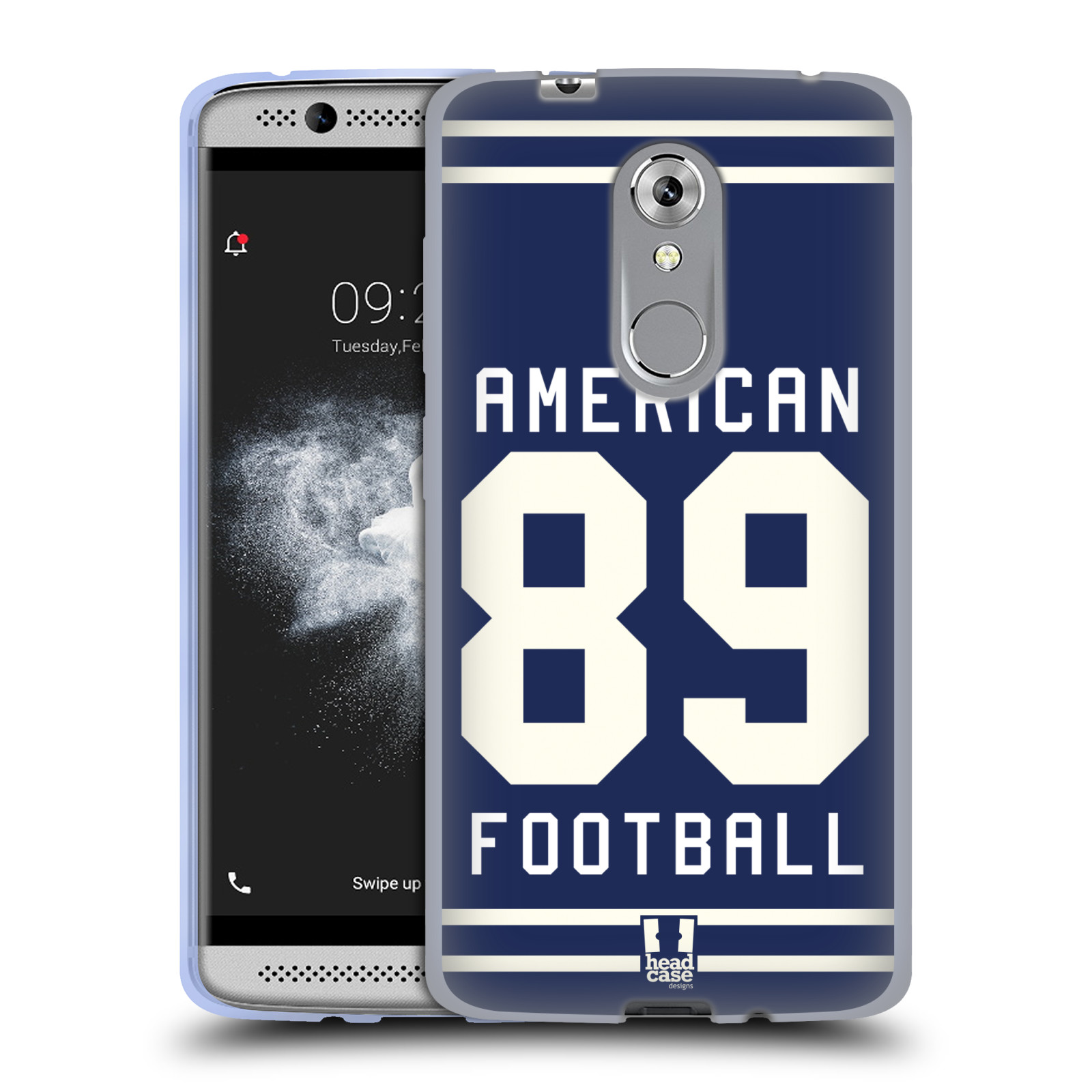 HEAD CASE silikonový obal na mobil ZTE Axon 7 MINI Sportovní dres modrý Americký Fotbal