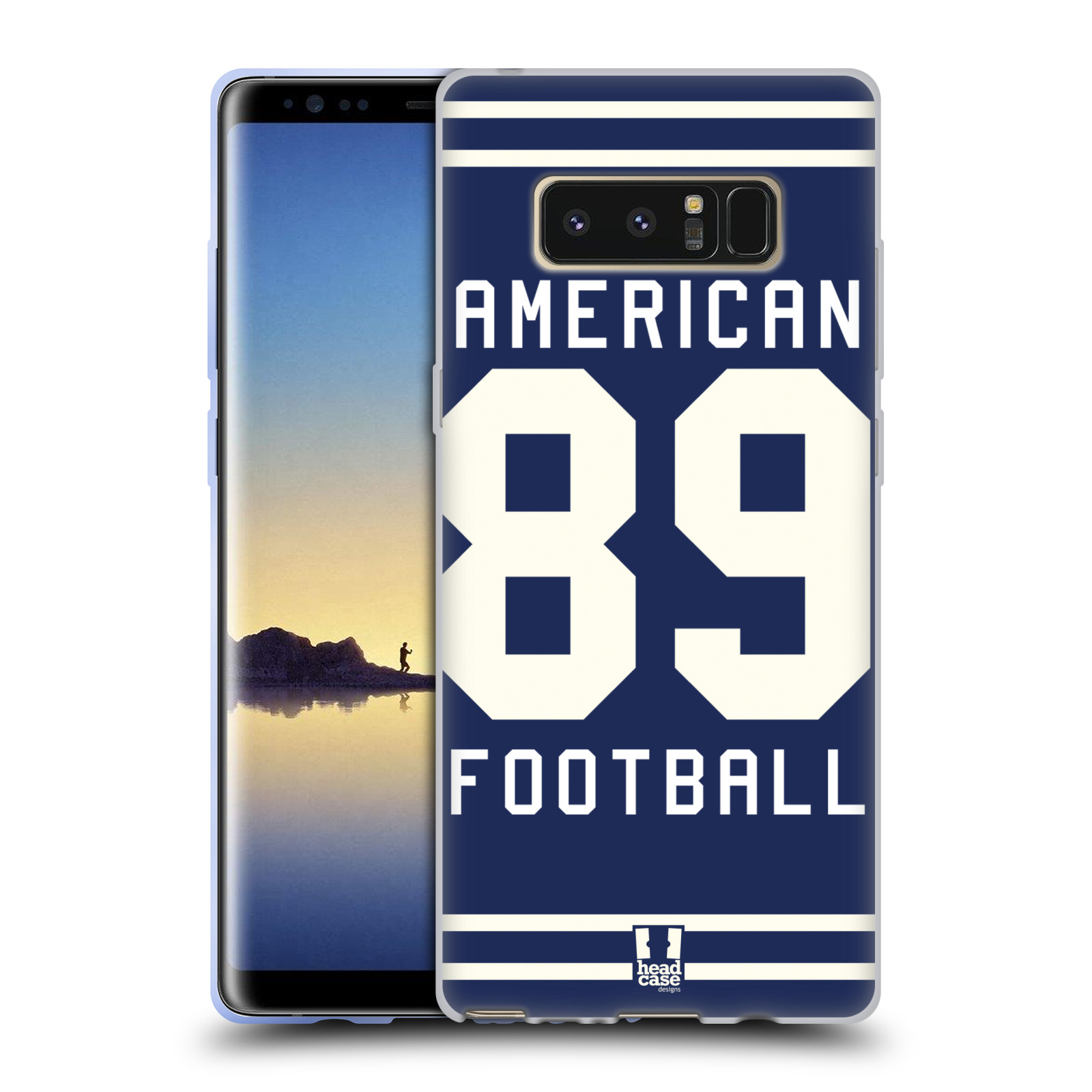 HEAD CASE silikonový obal na mobil Samsung Galaxy Note 8 Sportovní dres modrý Americký Fotbal