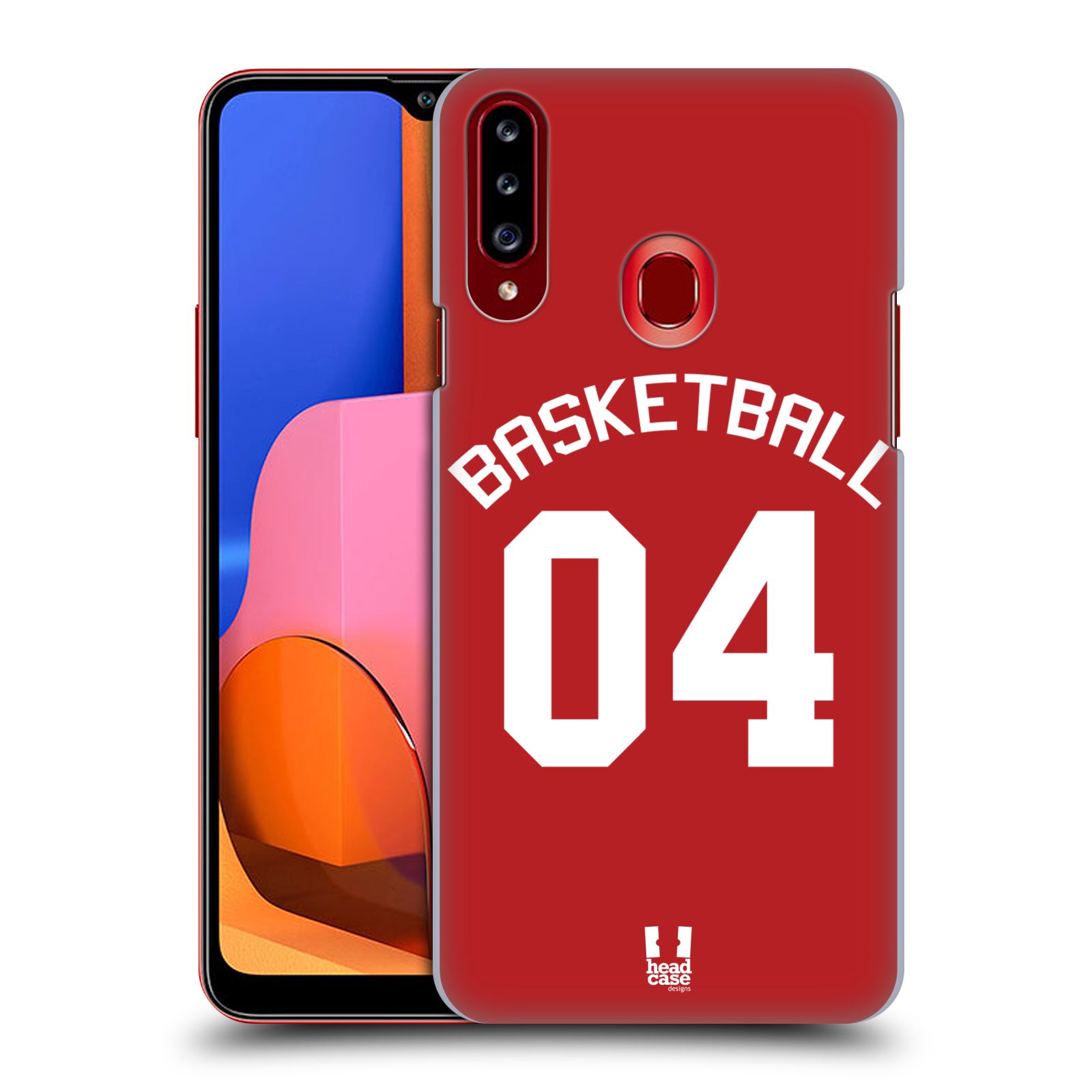 HEAD CASE plastový obal na mobil Samsung Galaxy A20s Sportovní dres Basketbal červený