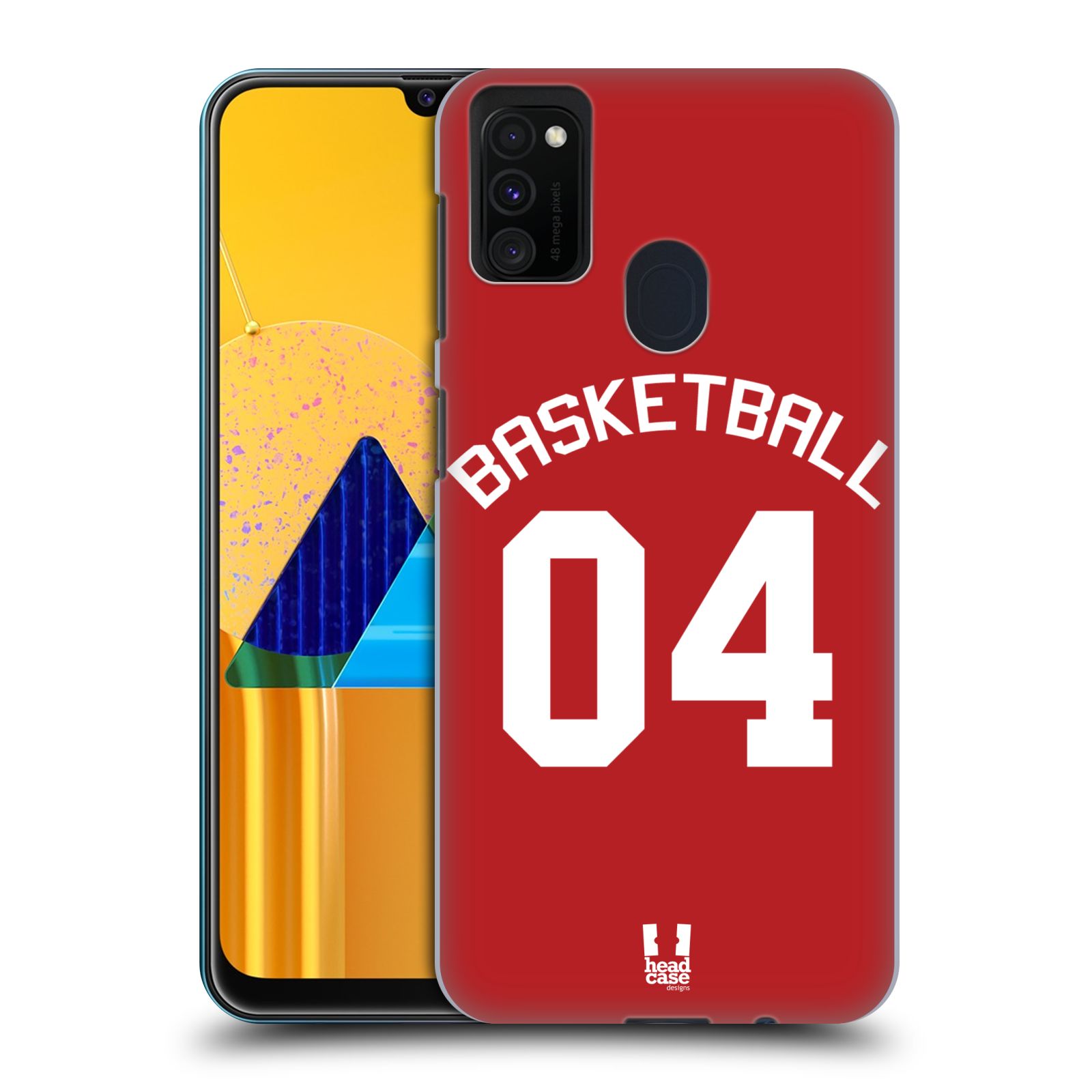 Zadní kryt na mobil Samsung Galaxy M21 Sportovní dres Basketbal červený