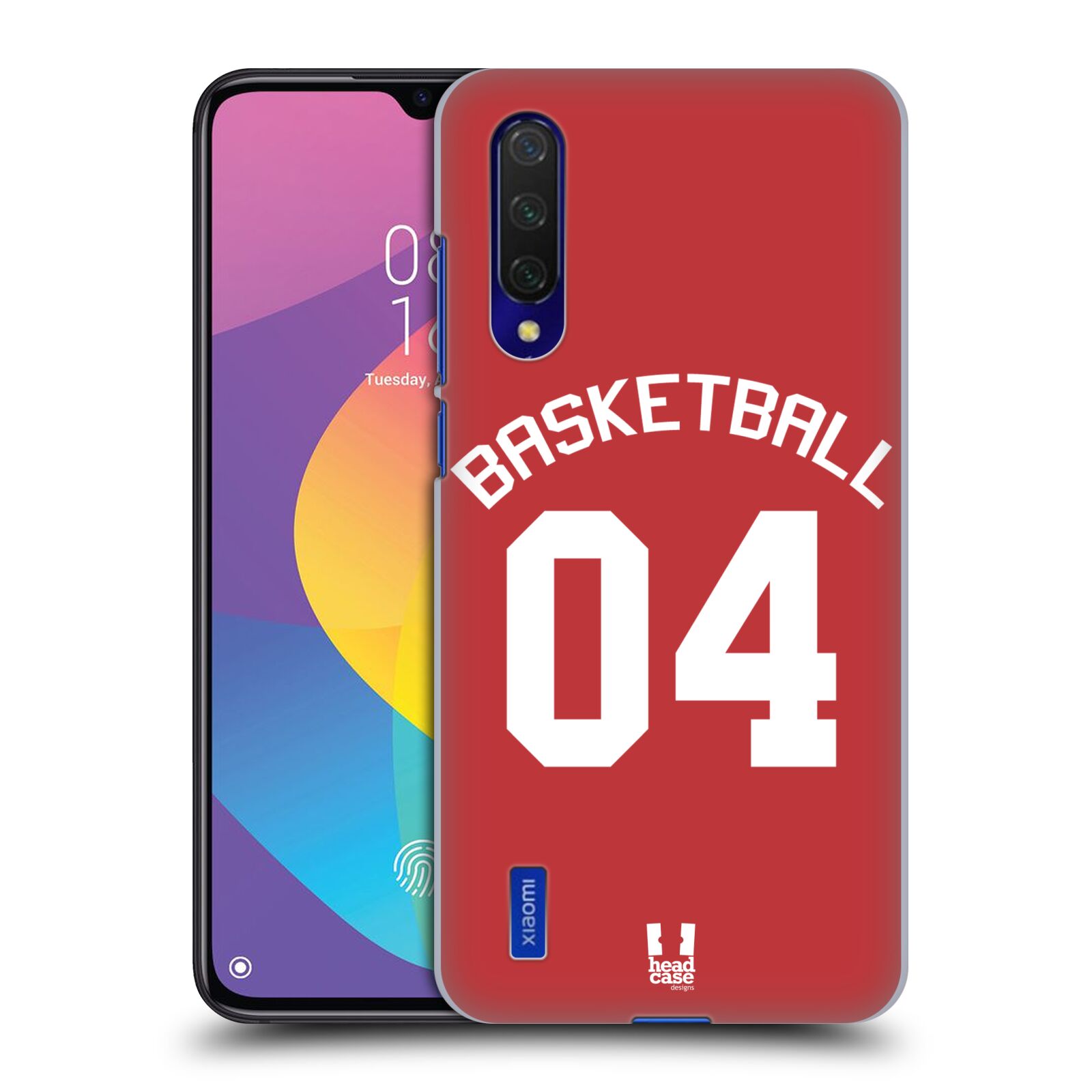 Zadní kryt na mobil Xiaomi MI 9 LITE Sportovní dres Basketbal červený