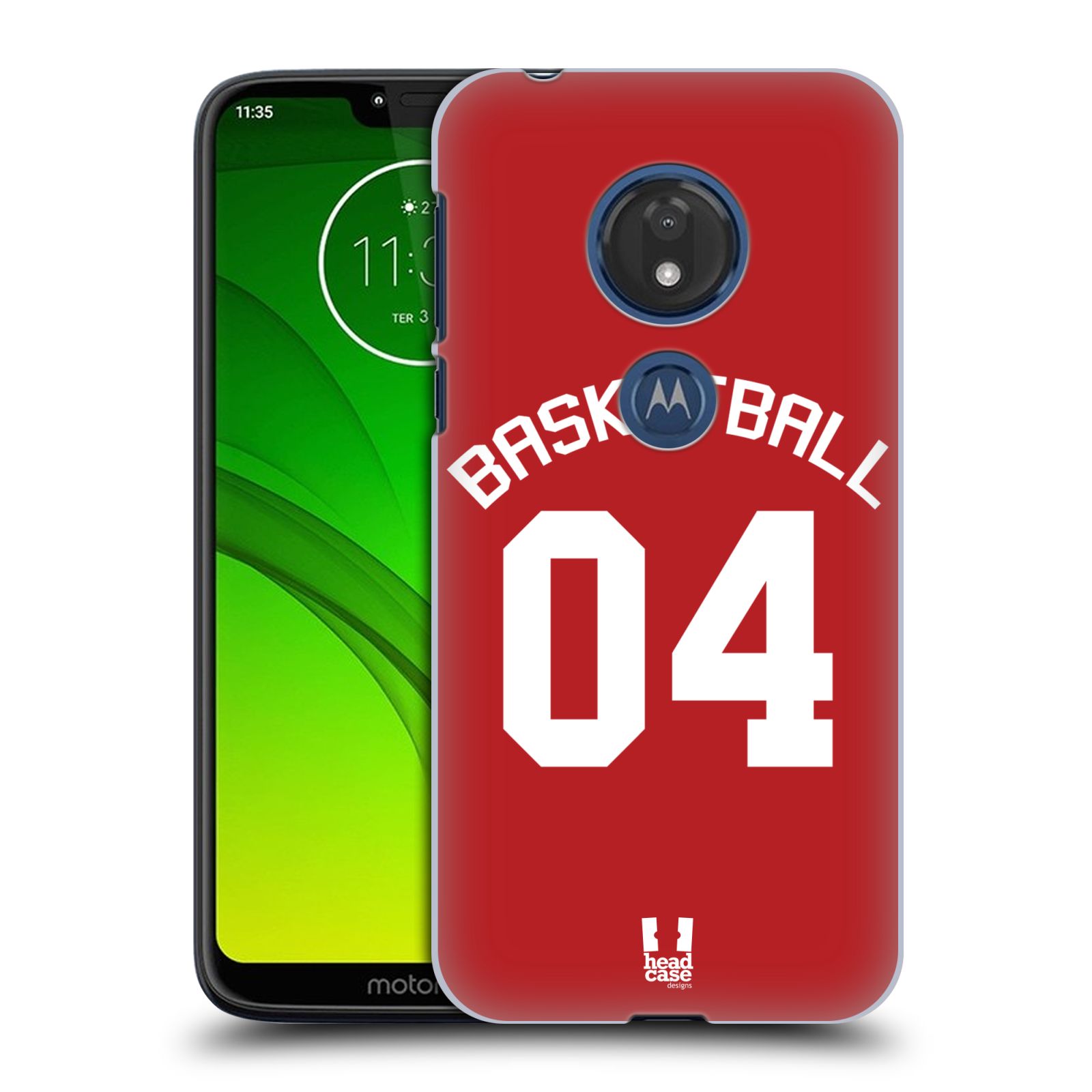 Pouzdro na mobil Motorola Moto G7 Play Sportovní dres Basketbal červený