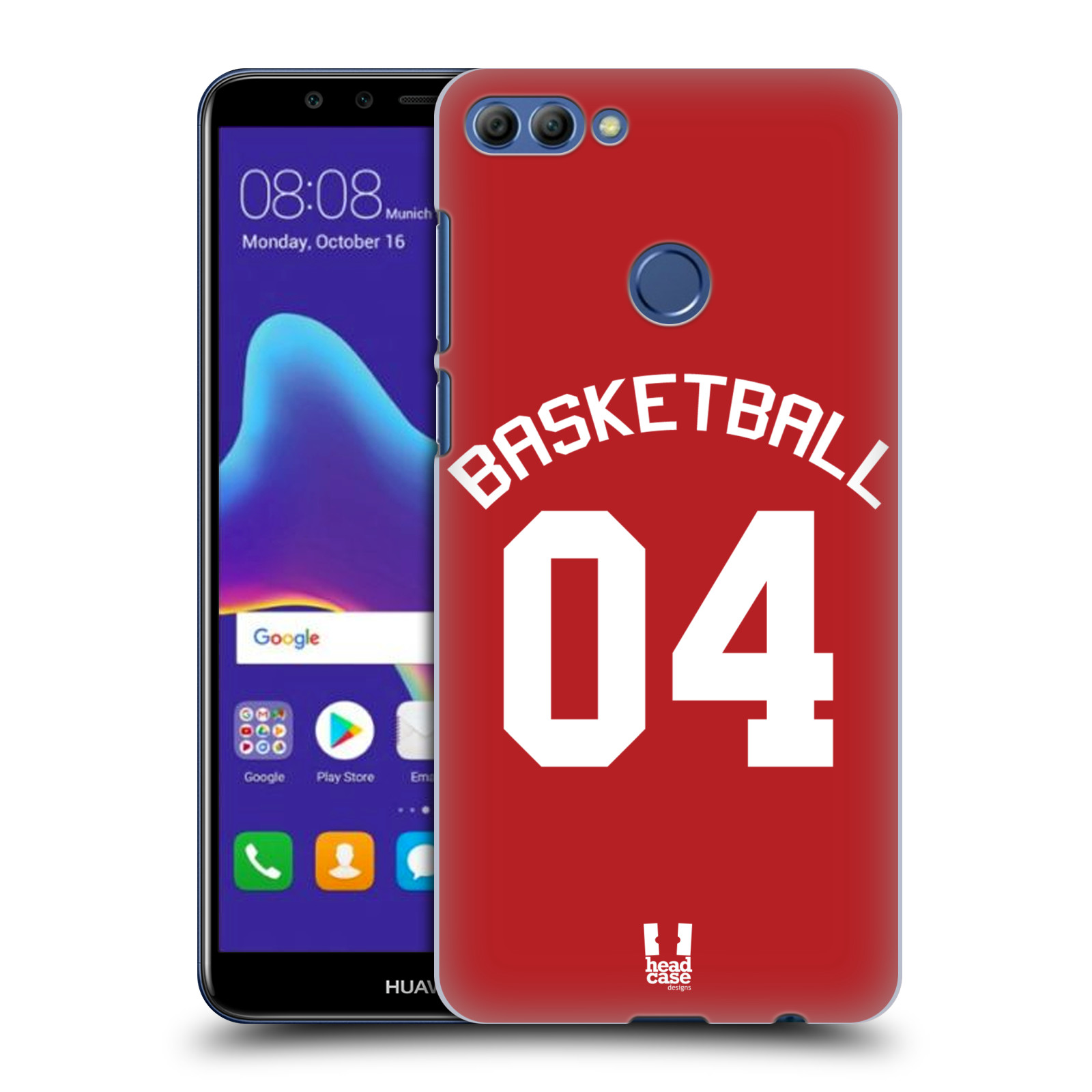 HEAD CASE plastový obal na mobil Huawei Y9 2018 Sportovní dres Basketbal červený