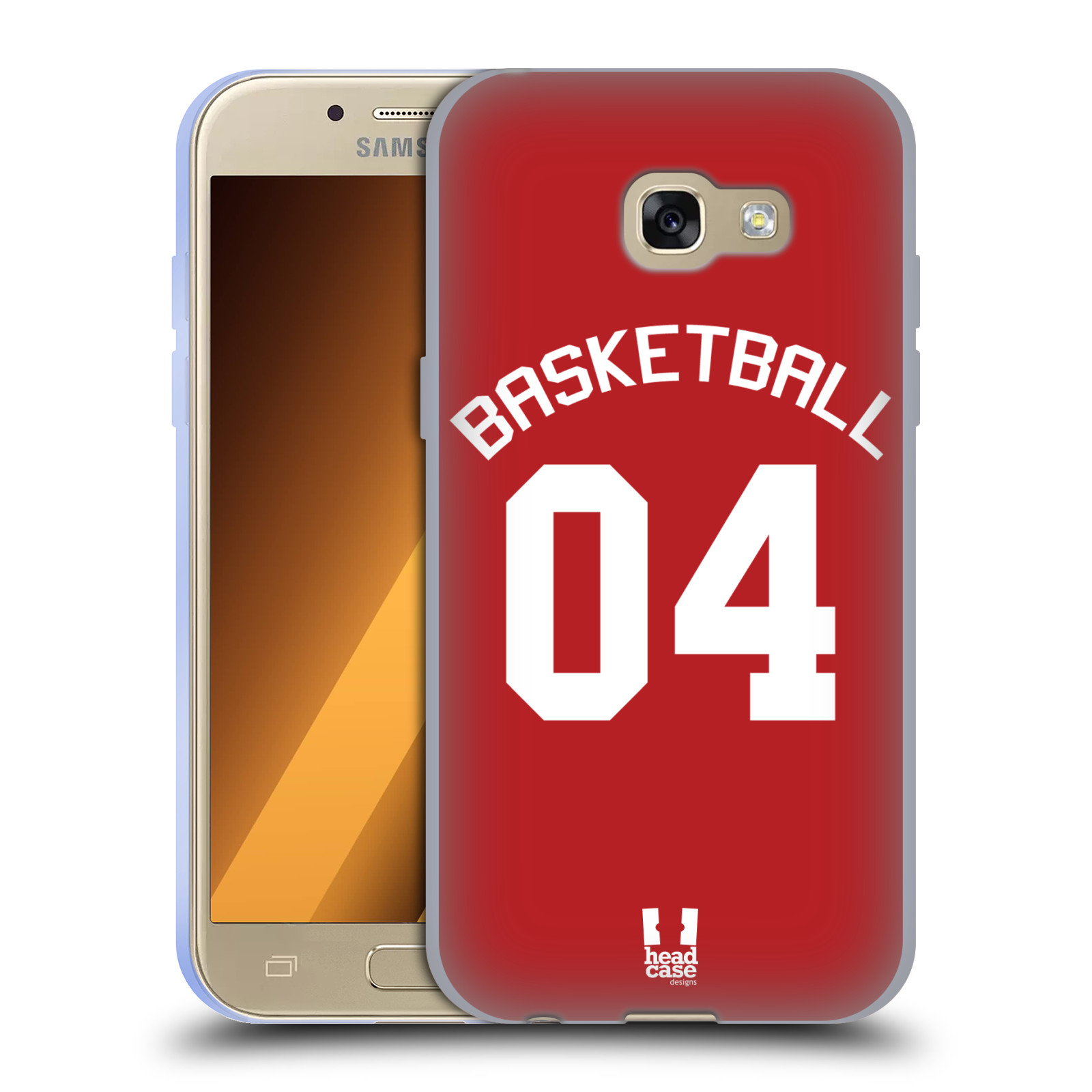 HEAD CASE silikonový obal na mobil Samsung Galaxy A3 2017 (A320) Sportovní dres Basketbal červený