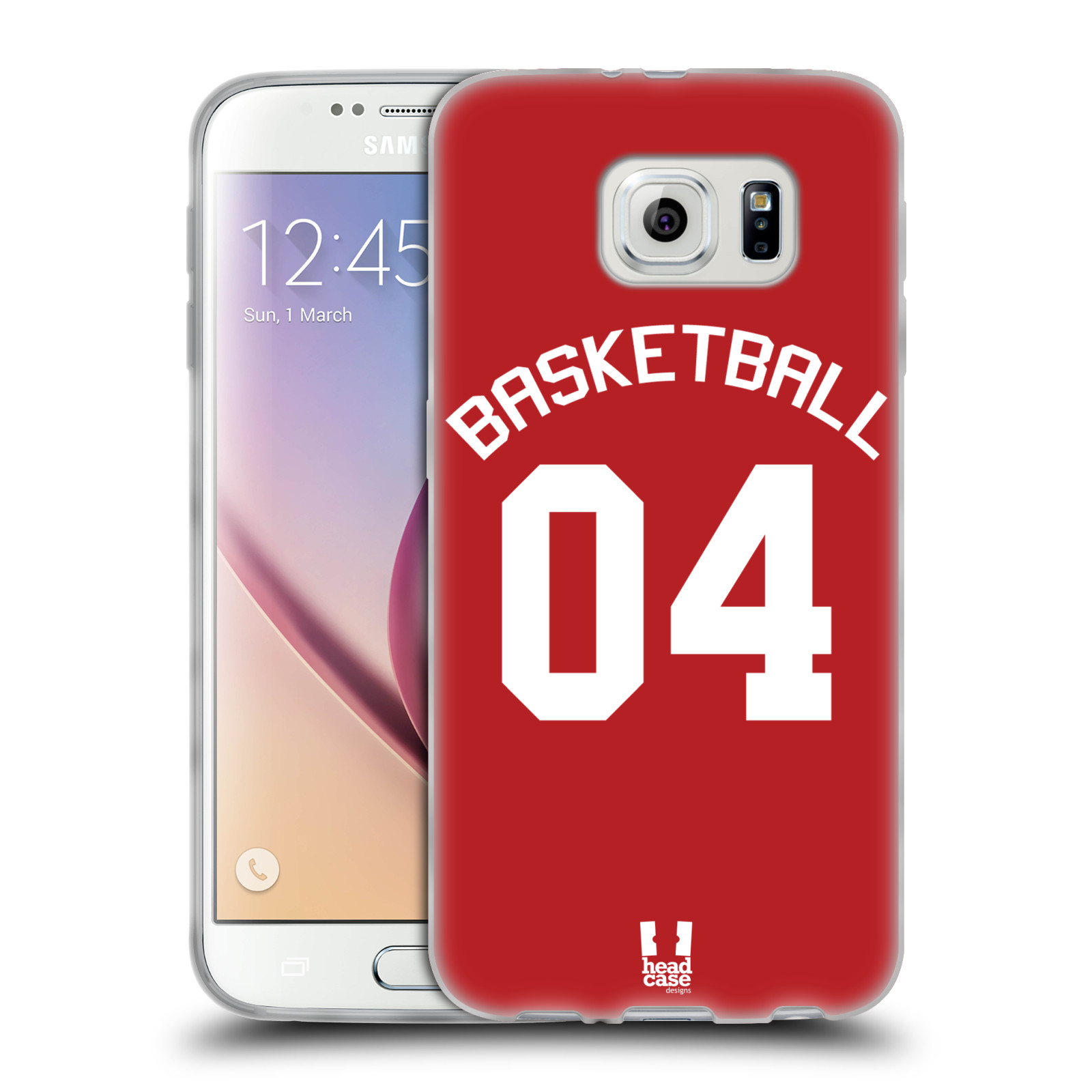 HEAD CASE silikonový obal na mobil Samsung Galaxy S6 Sportovní dres Basketbal červený