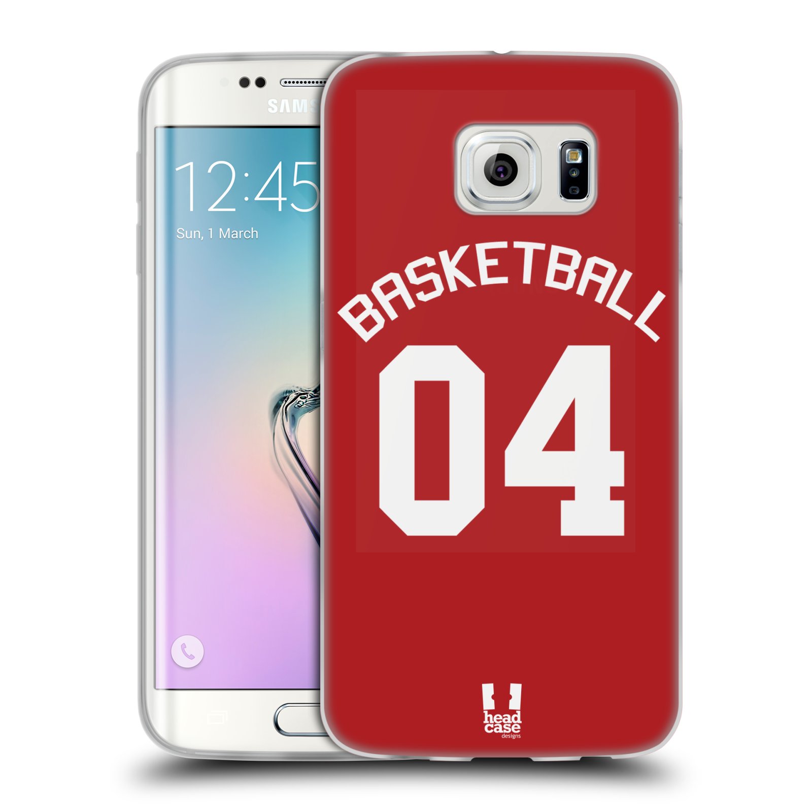 HEAD CASE silikonový obal na mobil Samsung Galaxy S6 EDGE Sportovní dres Basketbal červený