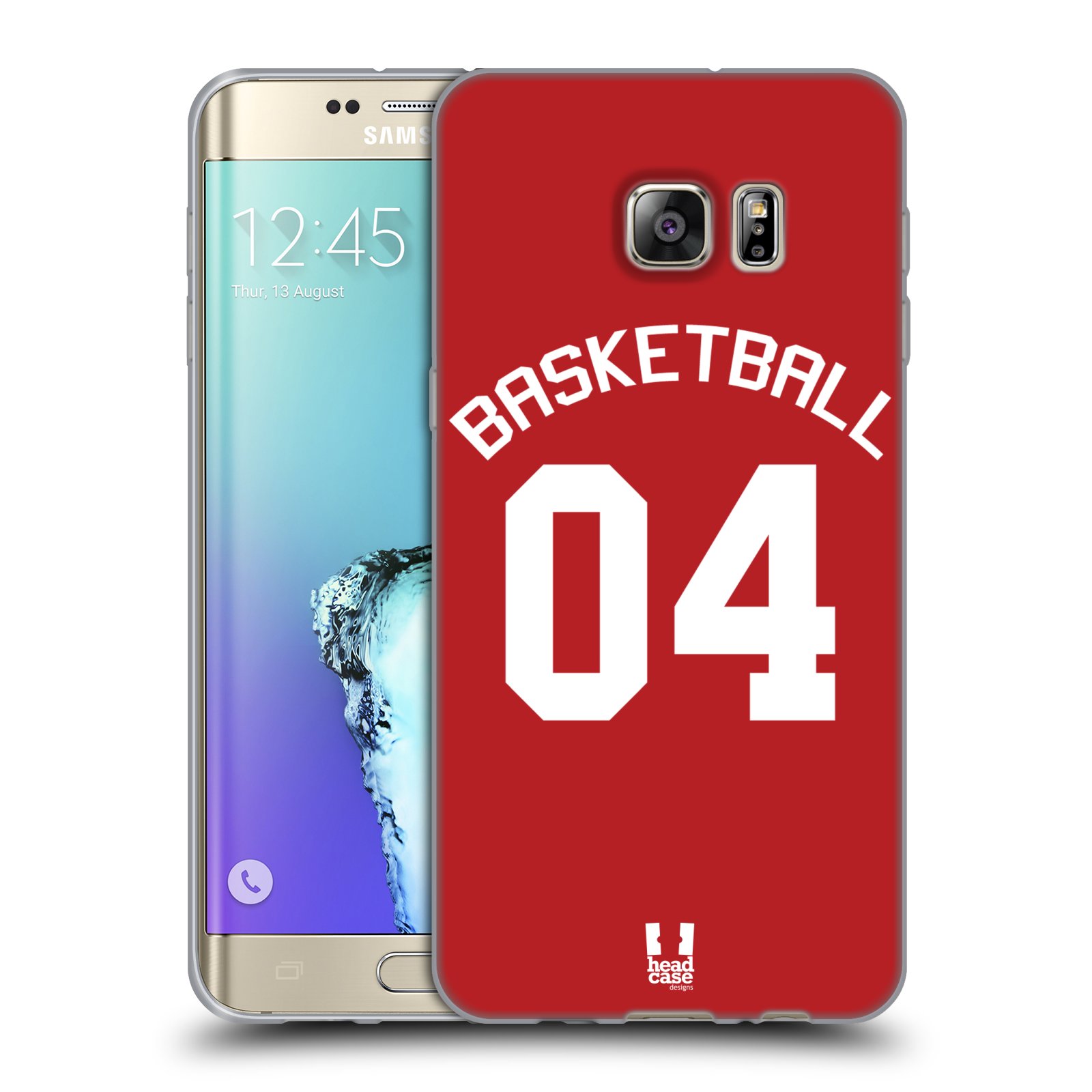 HEAD CASE silikonový obal na mobil Samsung Galaxy S6 EDGE PLUS Sportovní dres Basketbal červený
