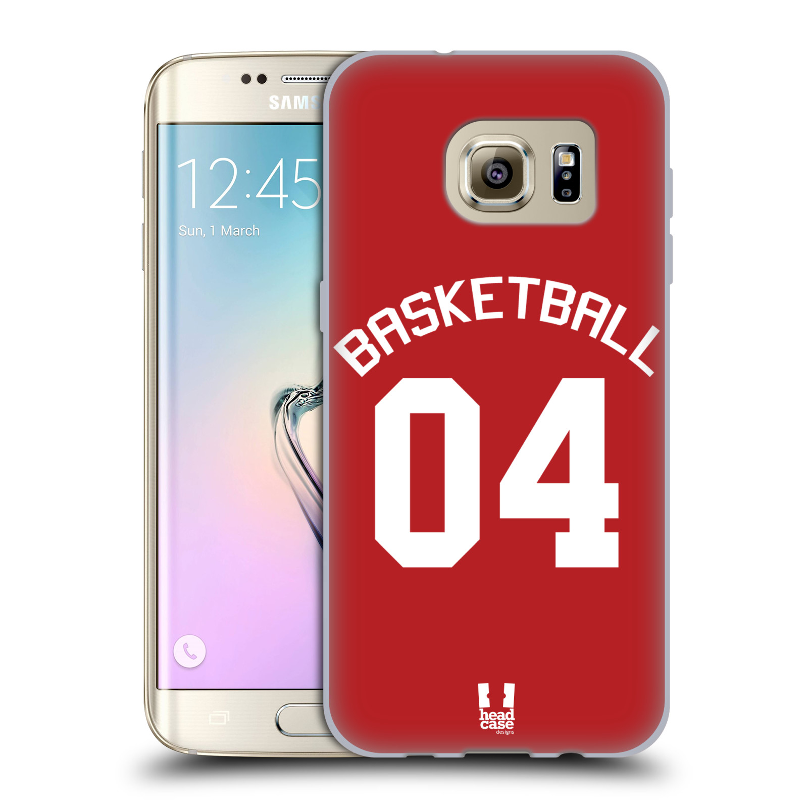 HEAD CASE silikonový obal na mobil Samsung Galaxy S7 EDGE Sportovní dres Basketbal červený