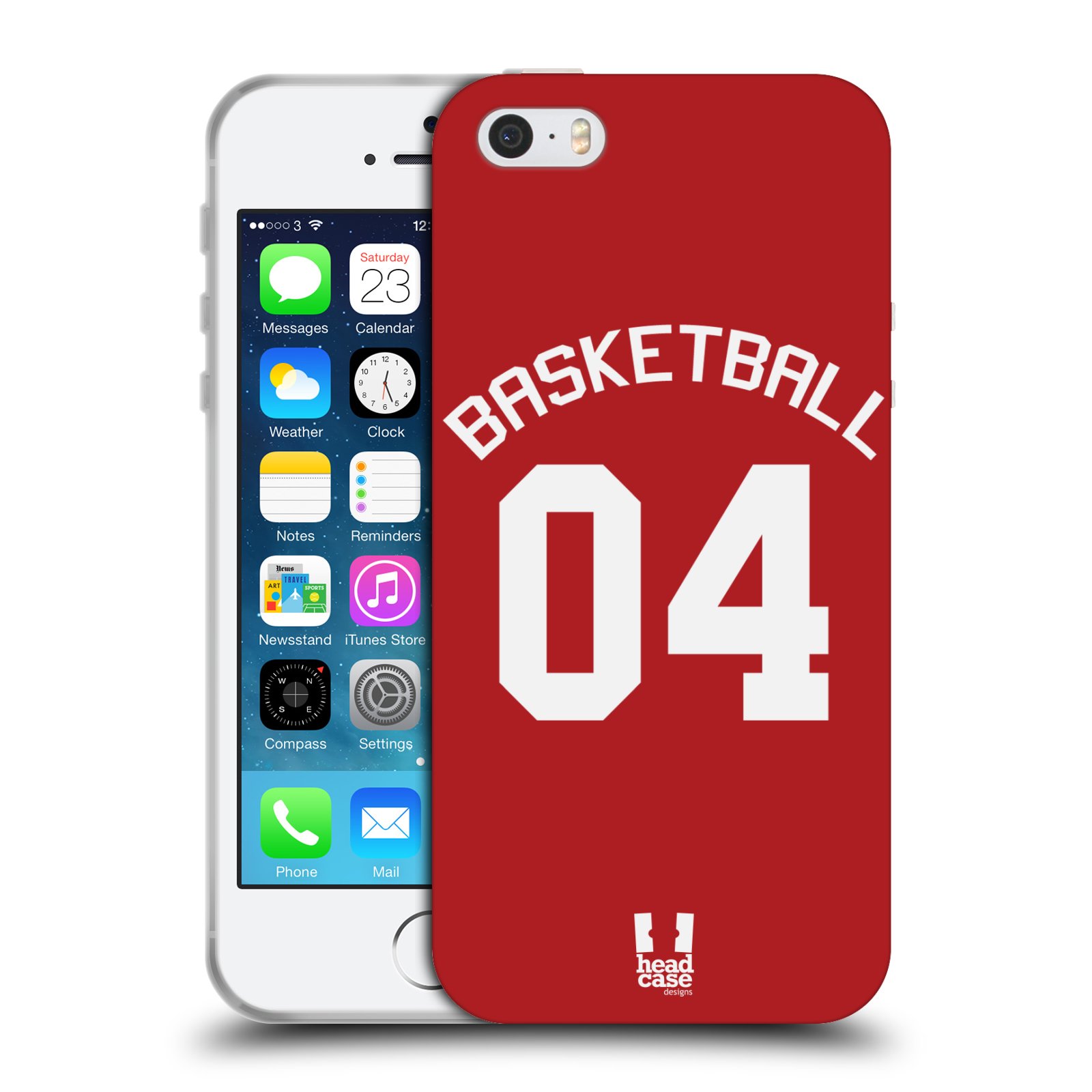 HEAD CASE silikonový obal na mobil Apple Iphone 5/5S Sportovní dres Basketbal červený