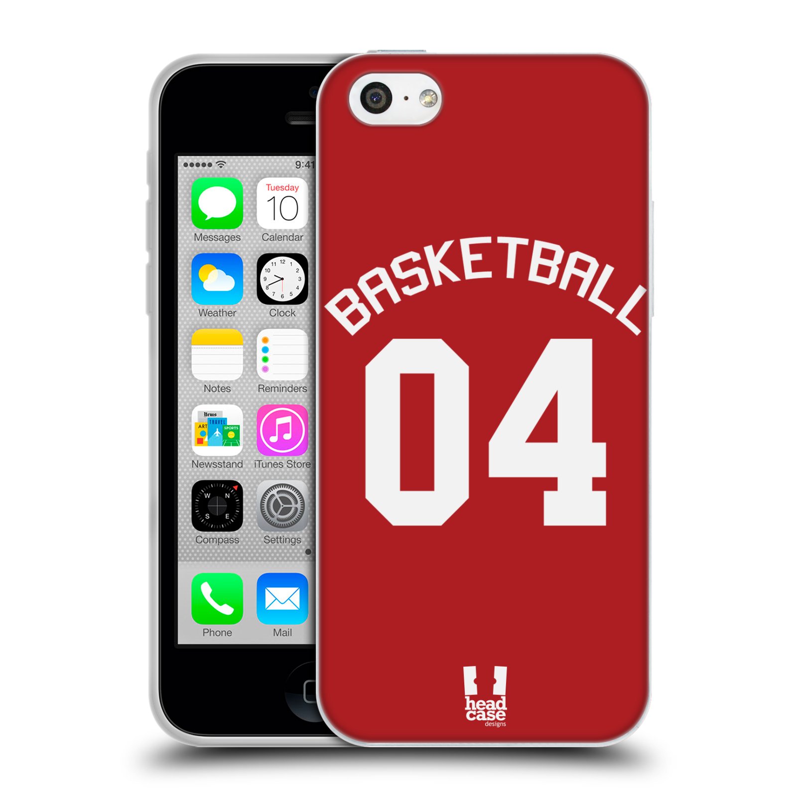 HEAD CASE silikonový obal na mobil Apple Iphone 5C Sportovní dres Basketbal červený