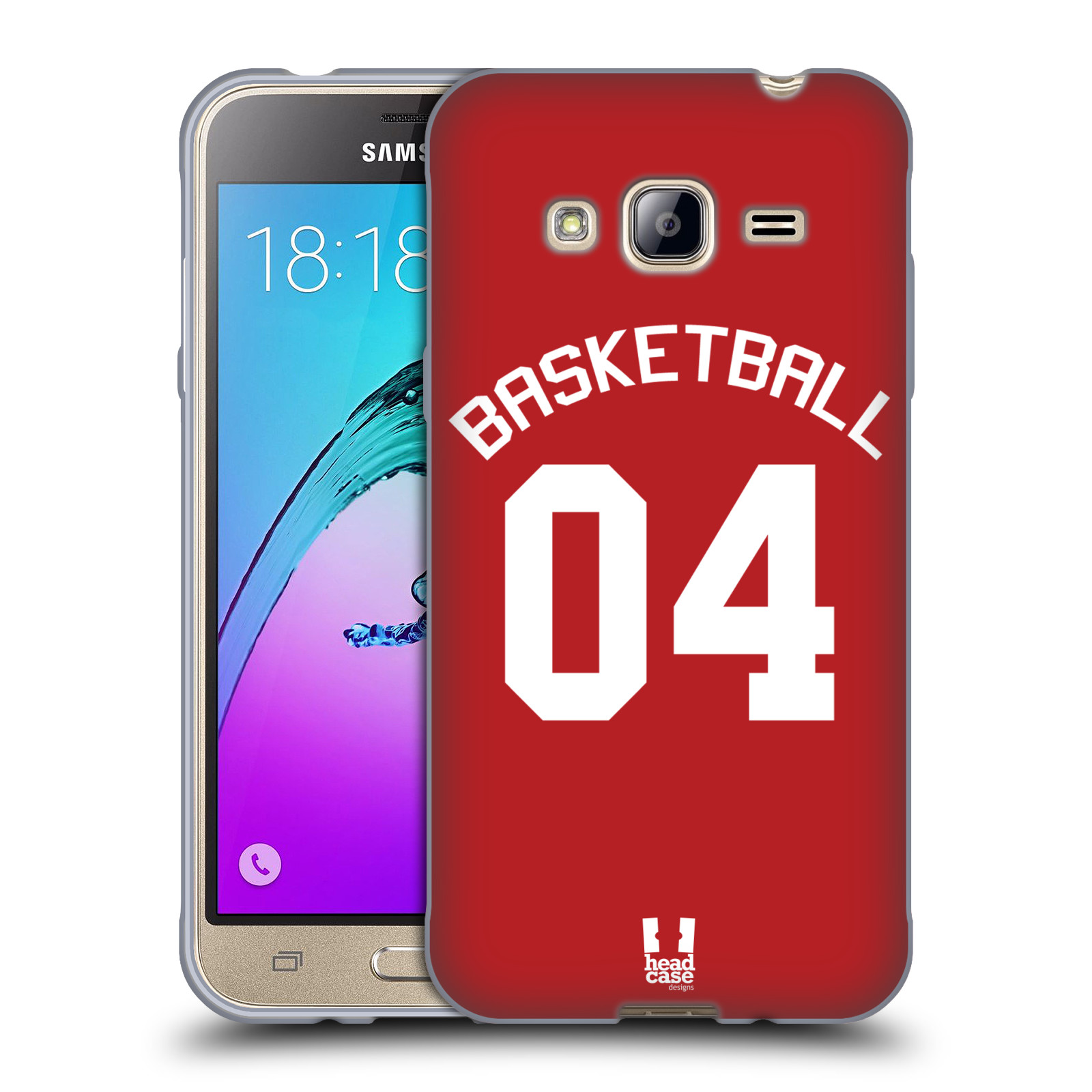 HEAD CASE silikonový obal na mobil Samsung Galaxy J3, J3 2016 Sportovní dres Basketbal červený