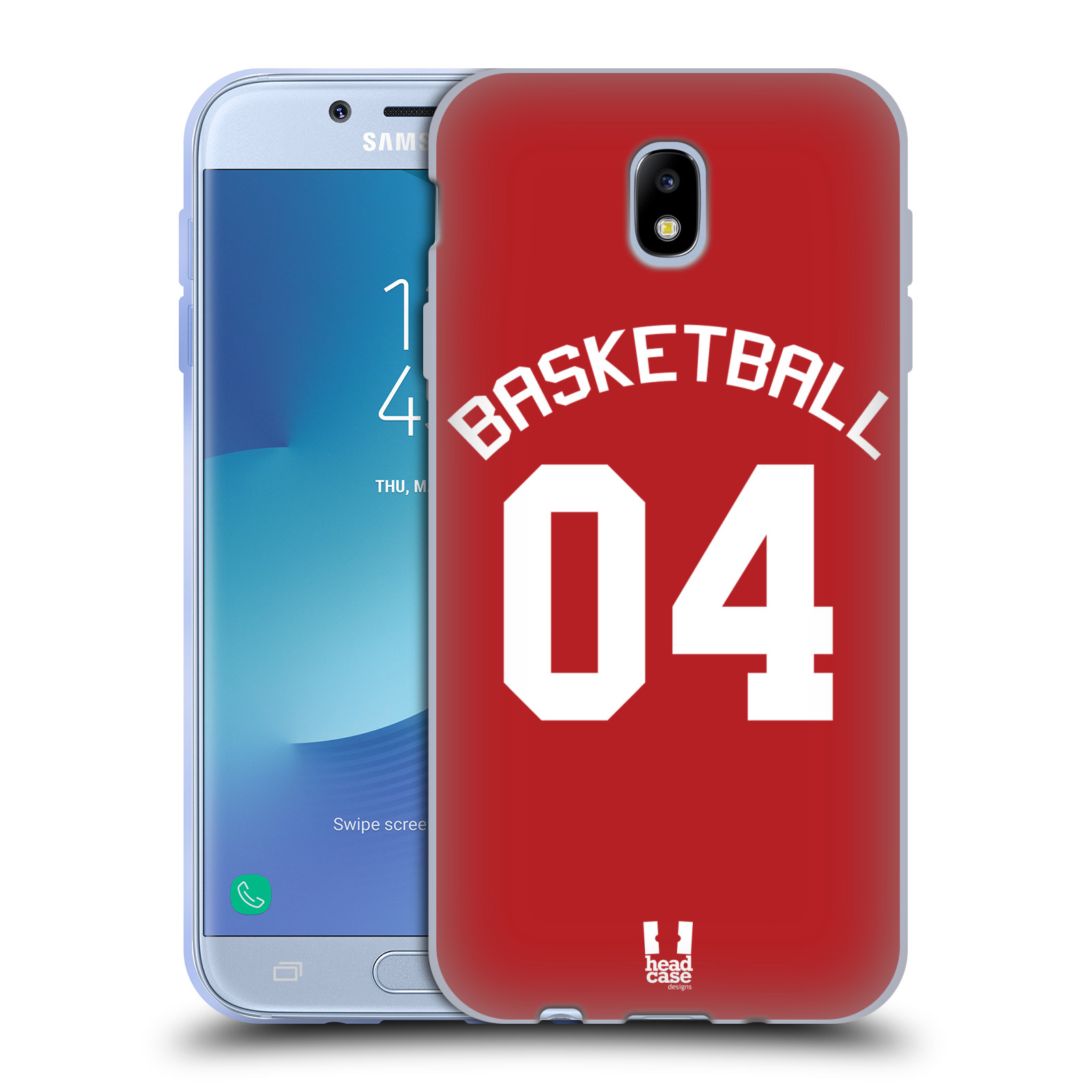 HEAD CASE silikonový obal na mobil Samsung Galaxy J7 2017 Sportovní dres Basketbal červený