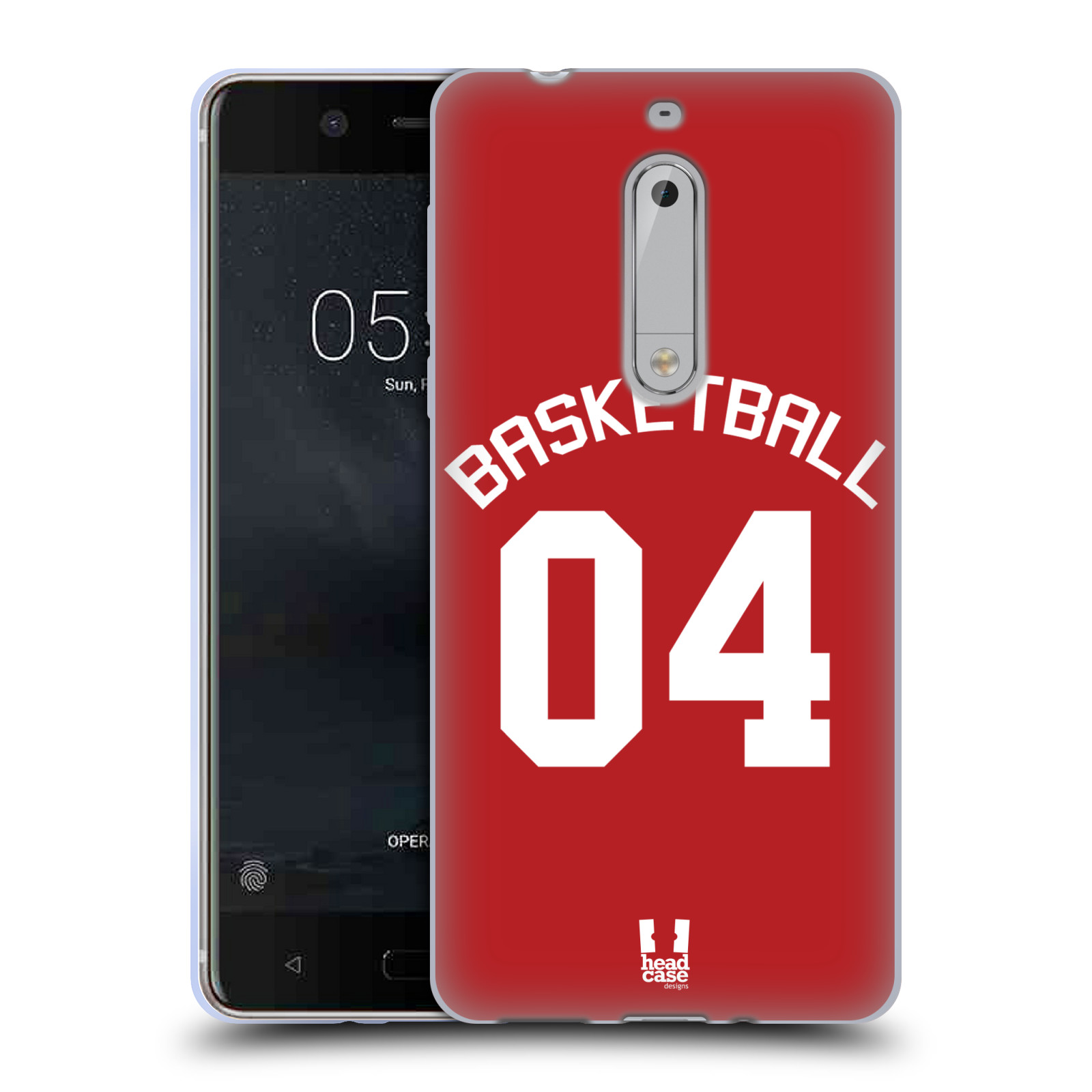 HEAD CASE silikonový obal na mobil Nokia 5 Sportovní dres Basketbal červený