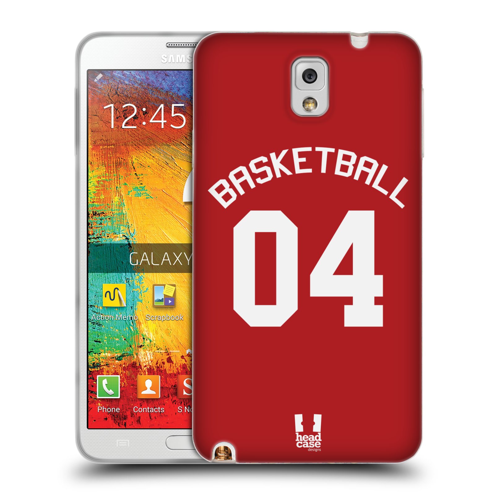 HEAD CASE silikonový obal na mobil Samsung Galaxy Note 3 Sportovní dres Basketbal červený