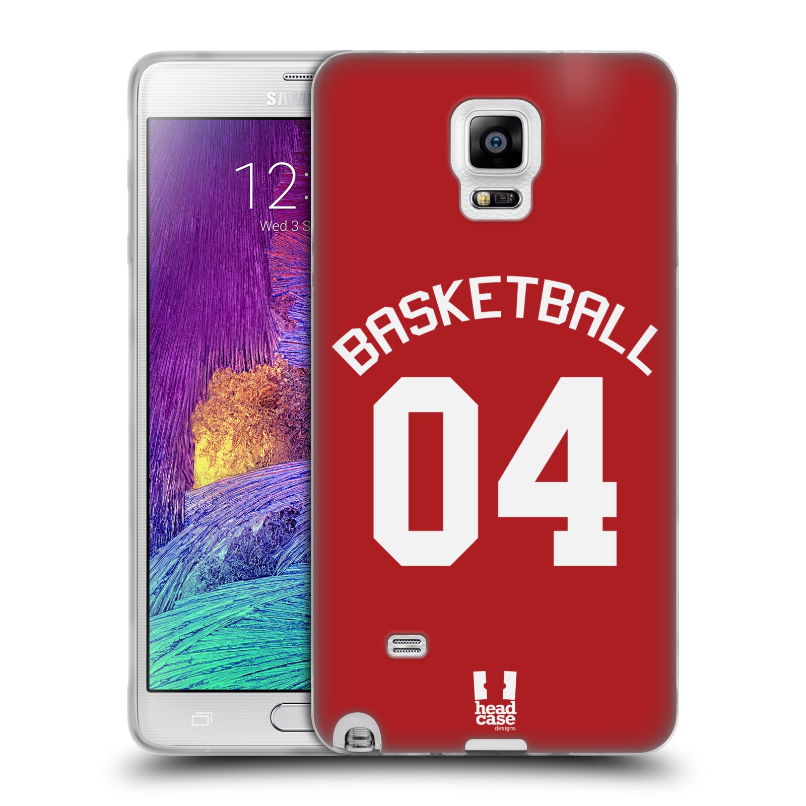 HEAD CASE silikonový obal na mobil Samsung Galaxy Note 4 Sportovní dres Basketbal červený