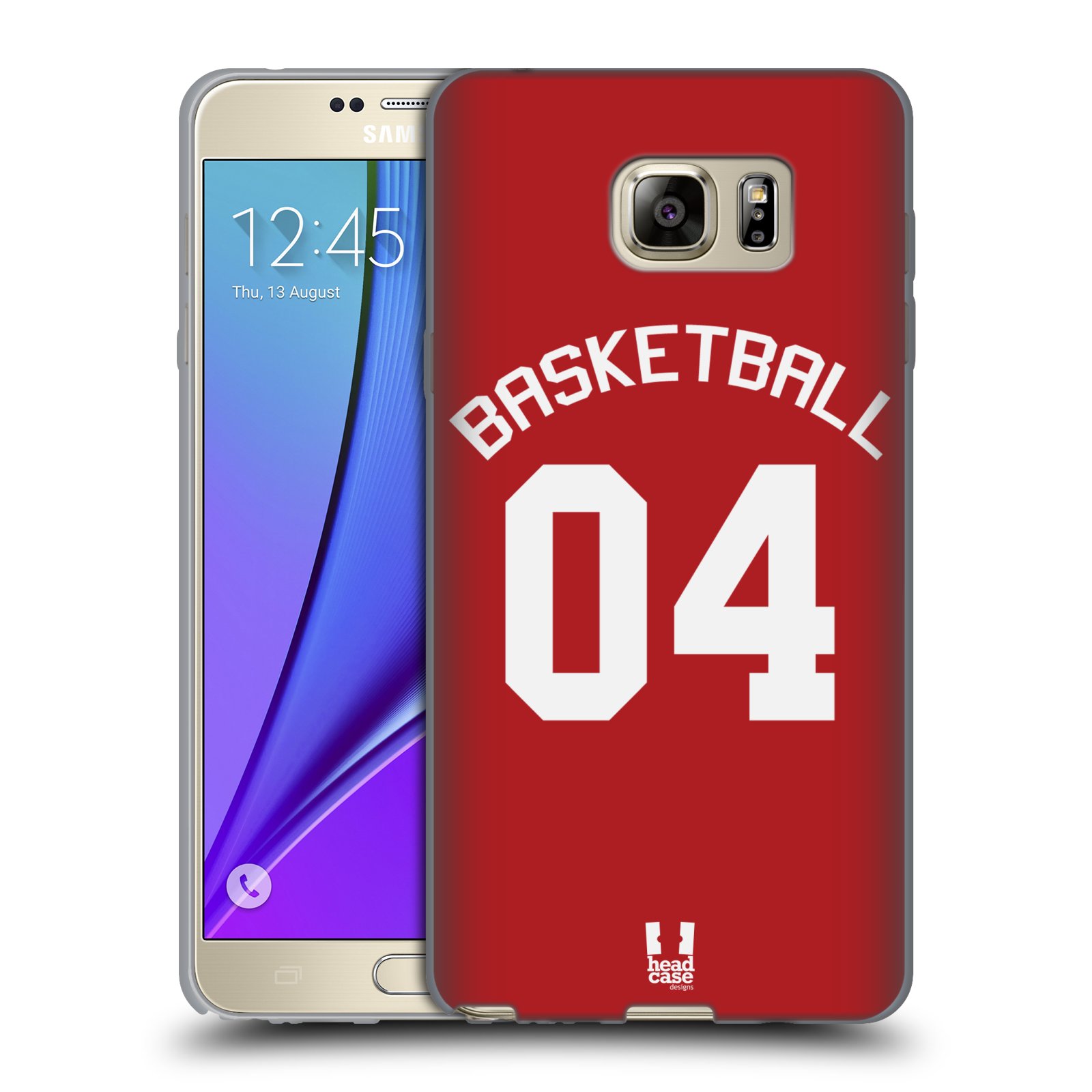 HEAD CASE silikonový obal na mobil Samsung Galaxy Note 5 Sportovní dres Basketbal červený
