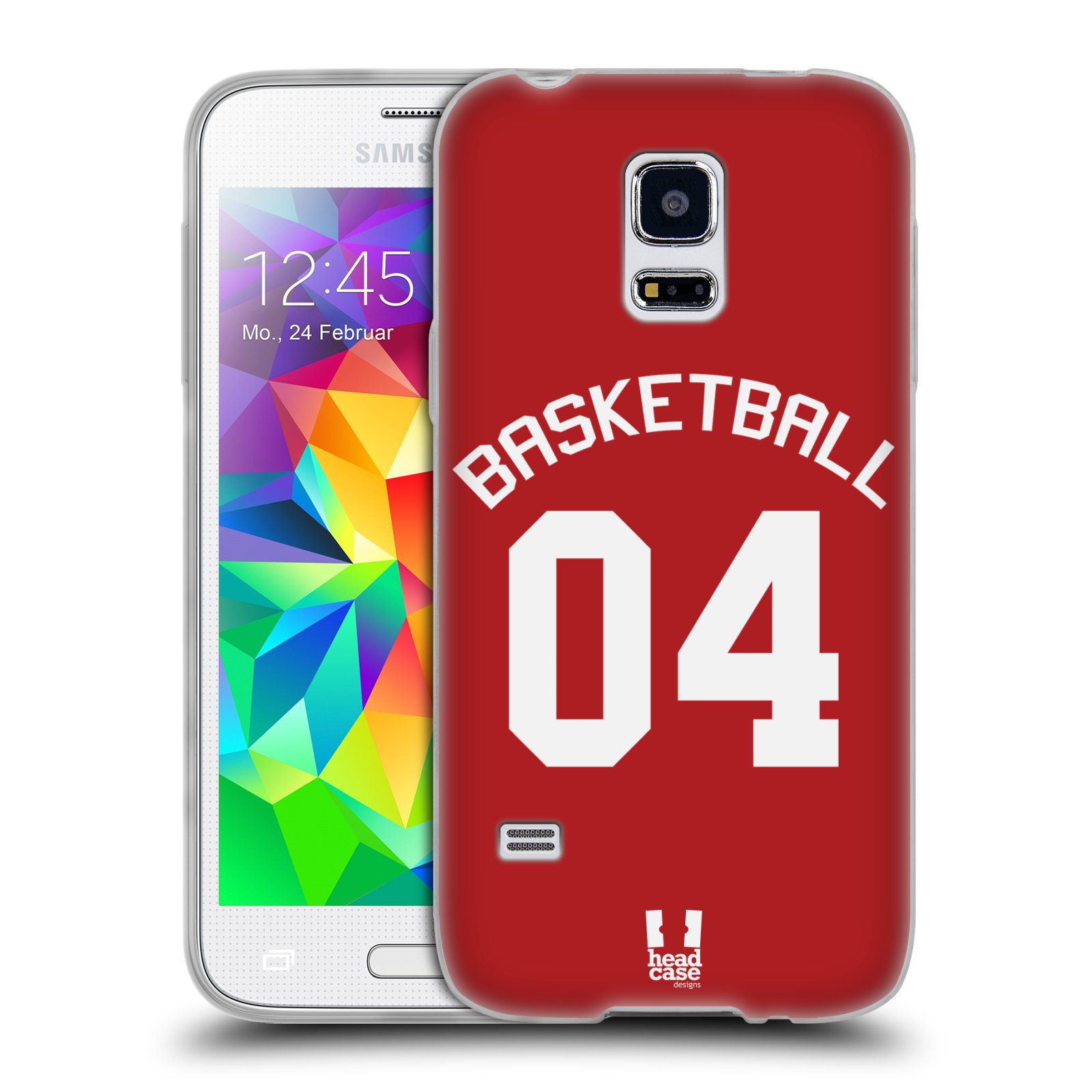 HEAD CASE silikonový obal na mobil Samsung Galaxy S5 MINI Sportovní dres Basketbal červený