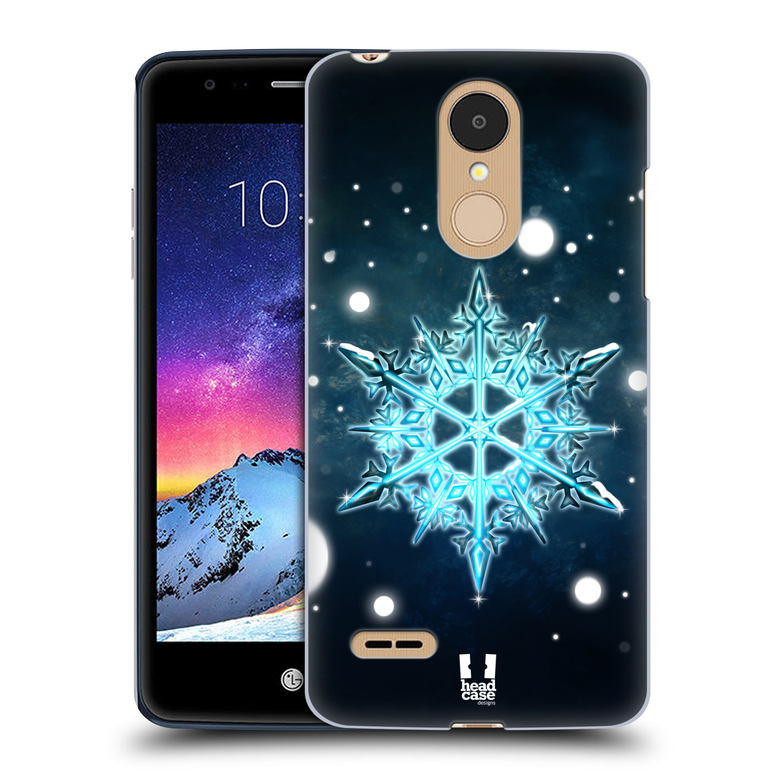 HEAD CASE plastový obal na mobil LG K9 / K8 2018 vzor Sněžné vločky modrá tyrkys