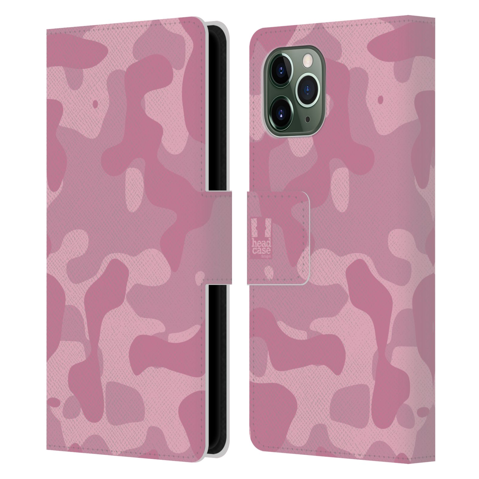 Pouzdro na mobil Apple Iphone 11 PRO lehká barevná kamufláž růžová