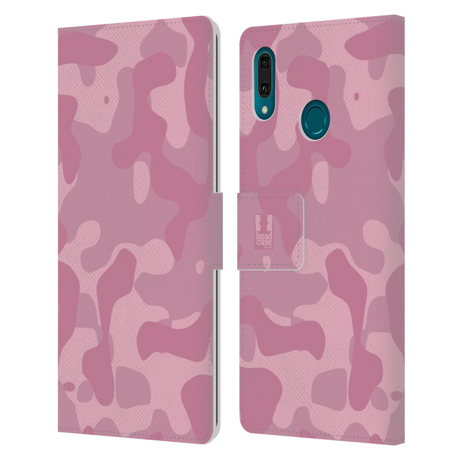 Pouzdro na mobil Huawei Y9 2019 lehká barevná kamufláž růžová