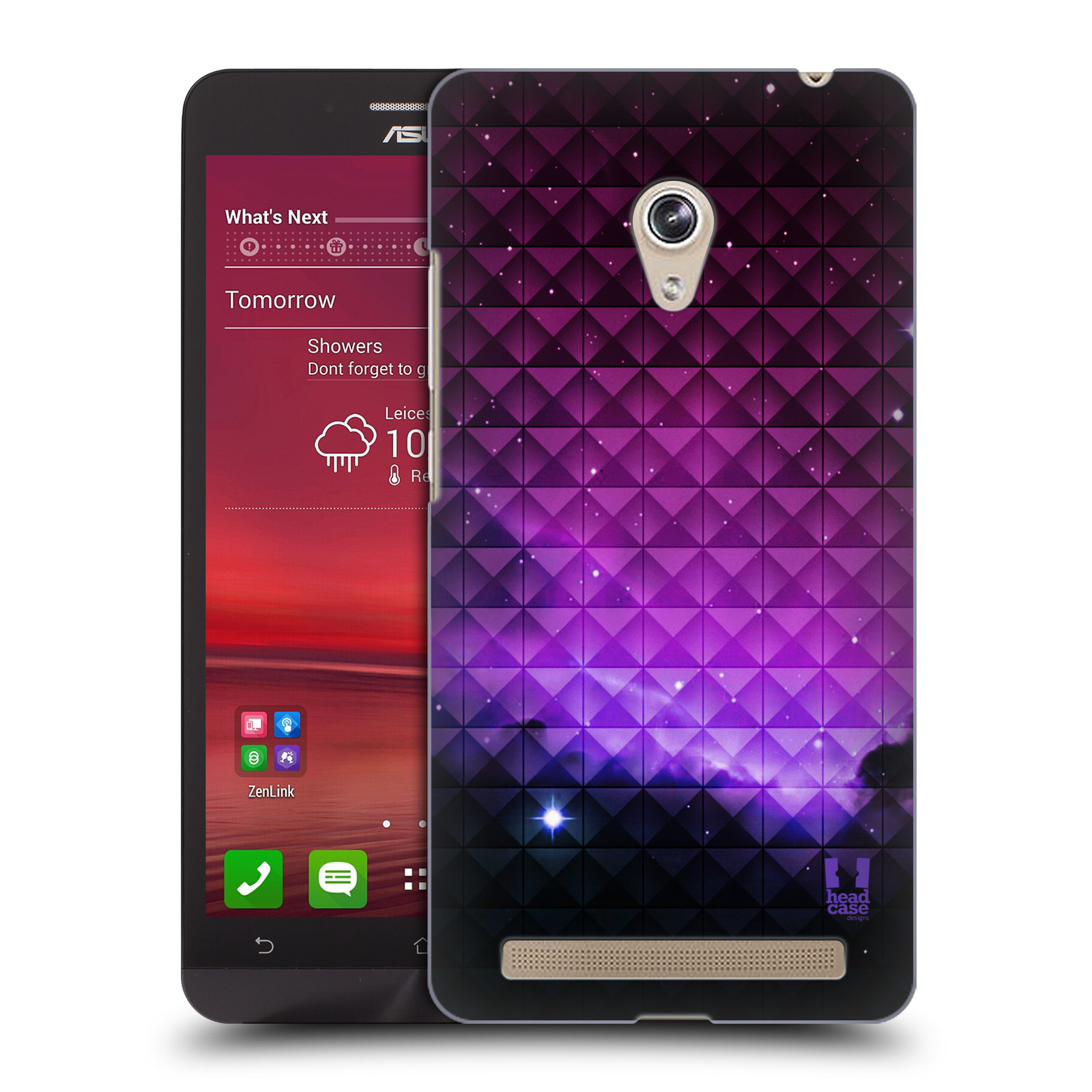 HEAD CASE plastový obal na mobil Asus Zenfone 6 vzor Hvězdná obloha hvězdy a slunce FIALOVÁ