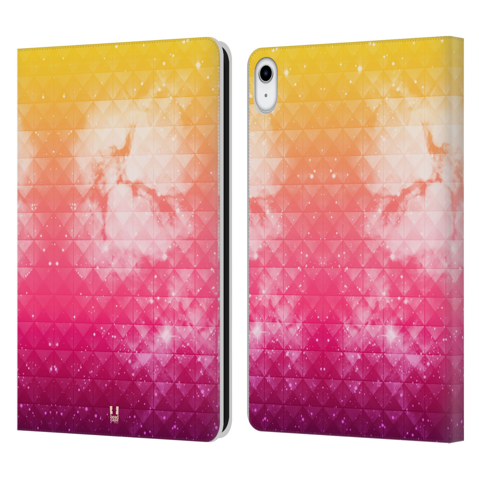 Pouzdro pro tablet Apple Ipad 10.9 (2022) - HEAD CASE - barevná vesmírná mlhovina oranžová a růžová