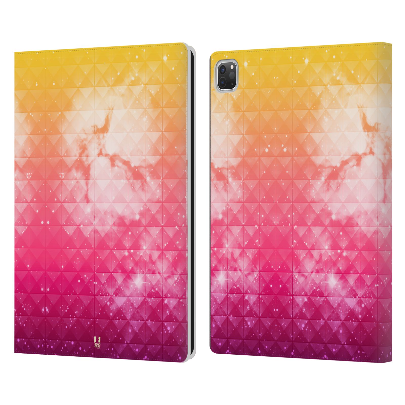 Pouzdro pro tablet Apple Ipad Pro 12.9 - HEAD CASE - barevná vesmírná mlhovina oranžová a růžová