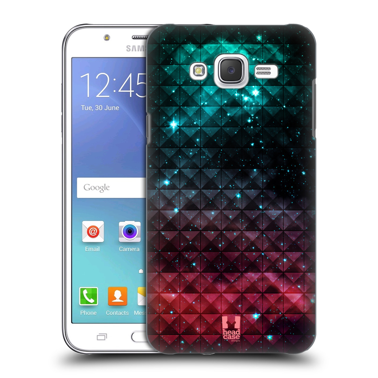 HEAD CASE plastový obal na mobil SAMSUNG Galaxy J5, J500 vzor Hvězdná obloha hvězdy a slunce RUDÁ A MODRÁ