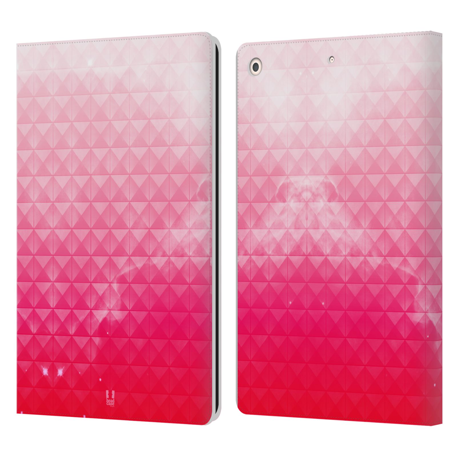 Pouzdro pro tablet Apple Ipad 10.2 - HEAD CASE - barevná vesmírná mlhovina růžová jahoda