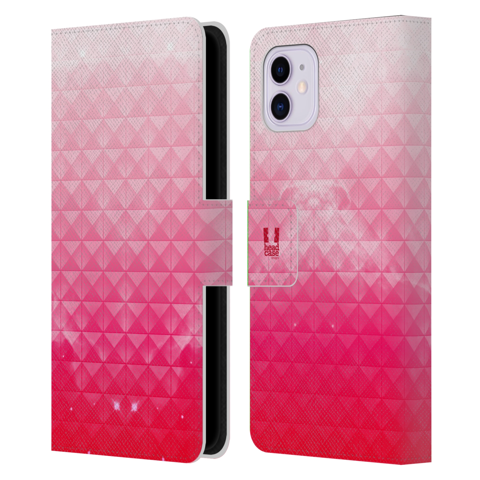 Pouzdro na mobil Apple Iphone 11 barevná vesmírná mlhovina růžová jahoda