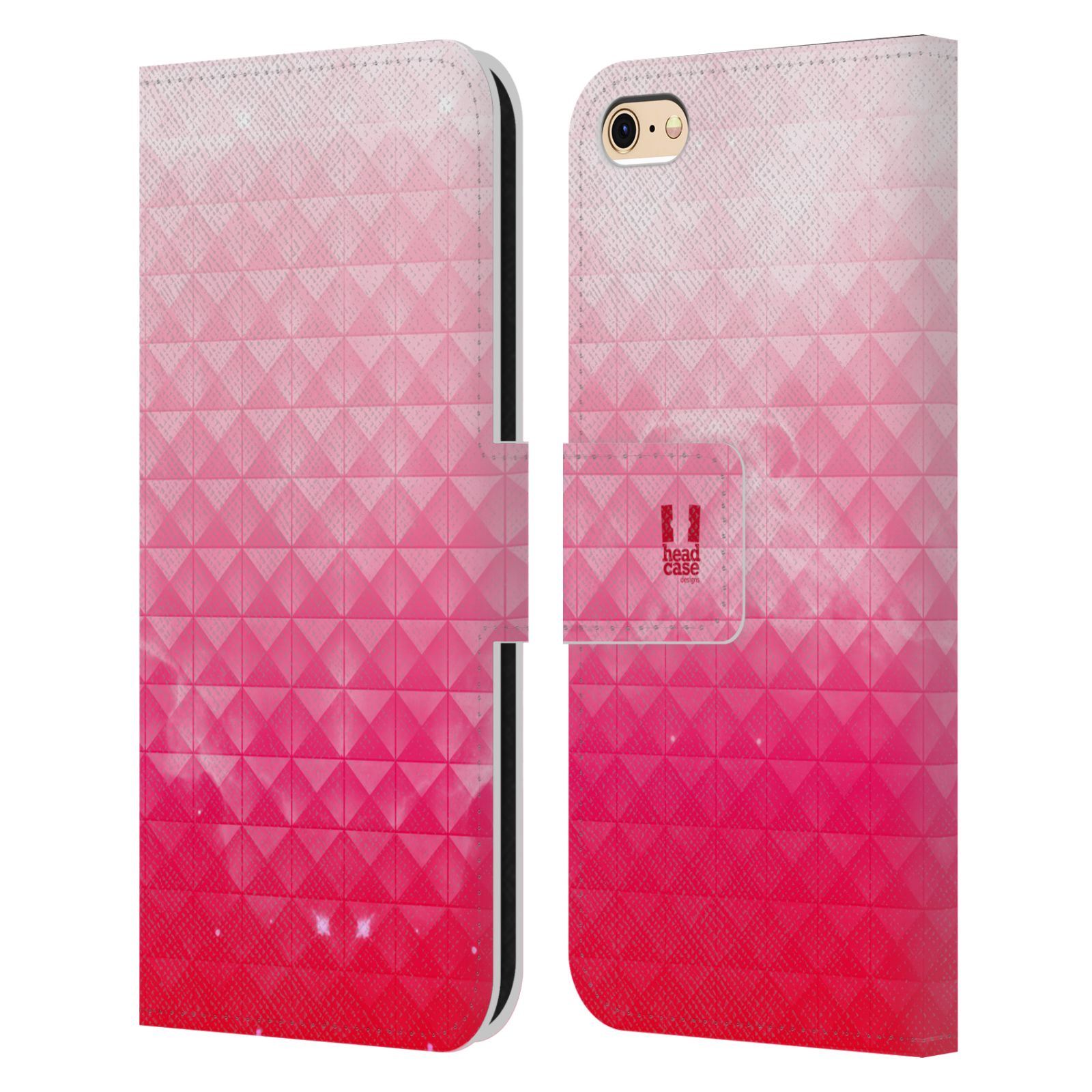 HEAD CASE Flipové pouzdro pro mobil Apple Iphone 6/6s barevná vesmírná mlhovina růžová jahoda