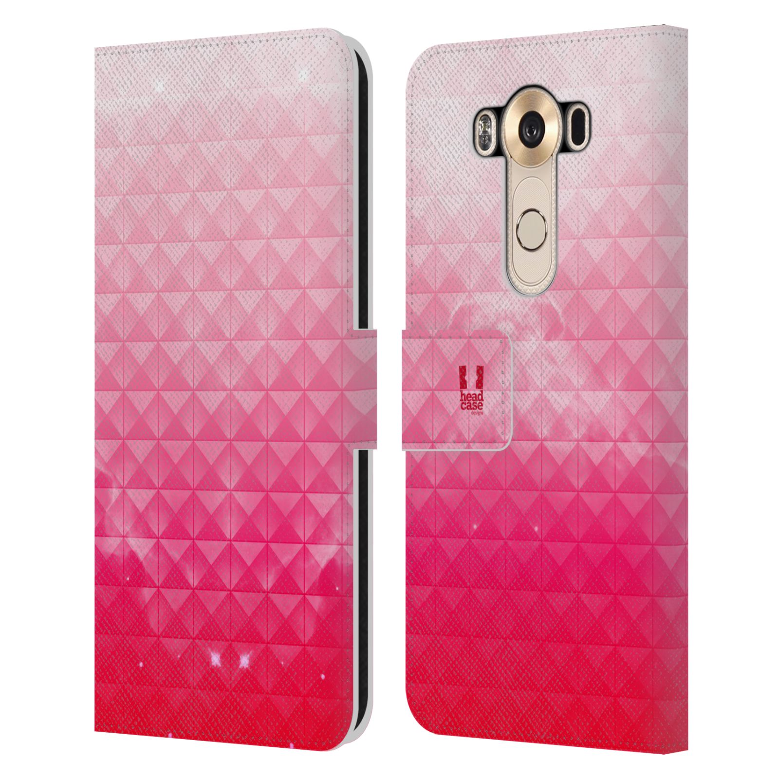 HEAD CASE Flipové pouzdro pro mobil LG V10 barevná vesmírná mlhovina růžová jahoda