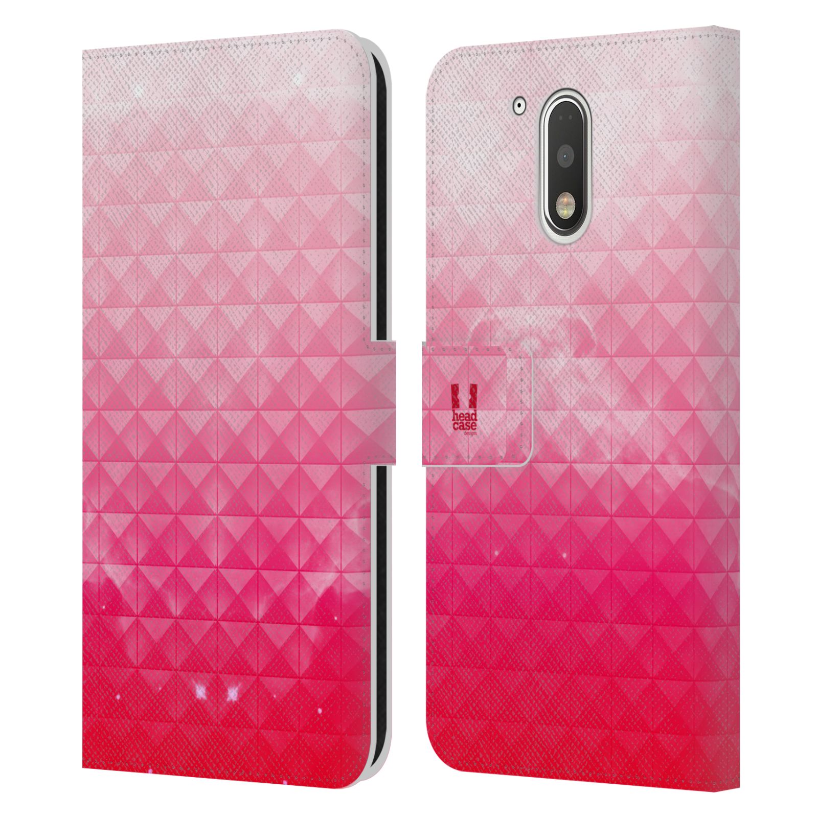 Pouzdro HEAD CASE na mobil Motorola Moto G41 barevná vesmírná mlhovina růžová jahoda