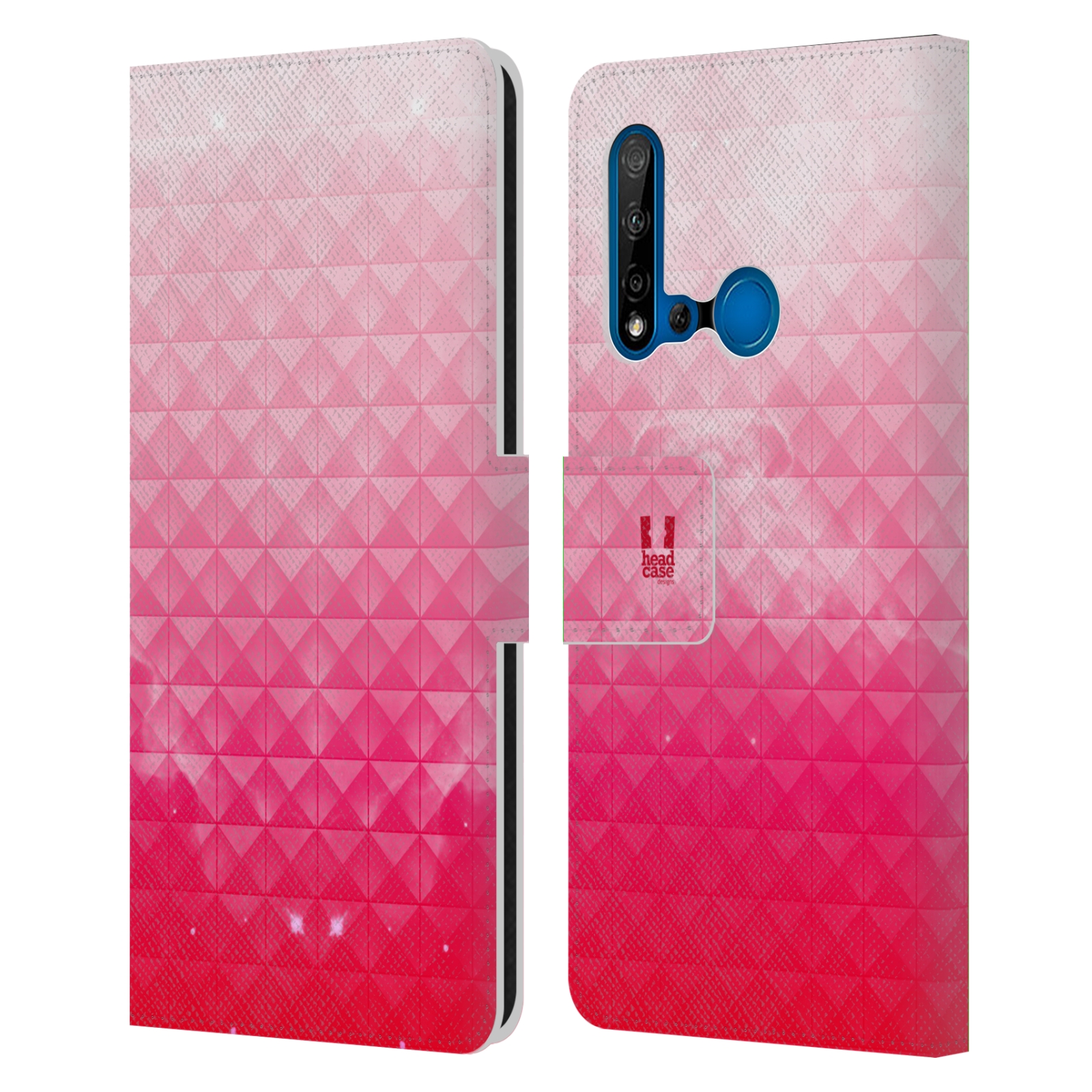 Pouzdro na mobil Huawei P20 LITE 2019 barevná vesmírná mlhovina růžová jahoda