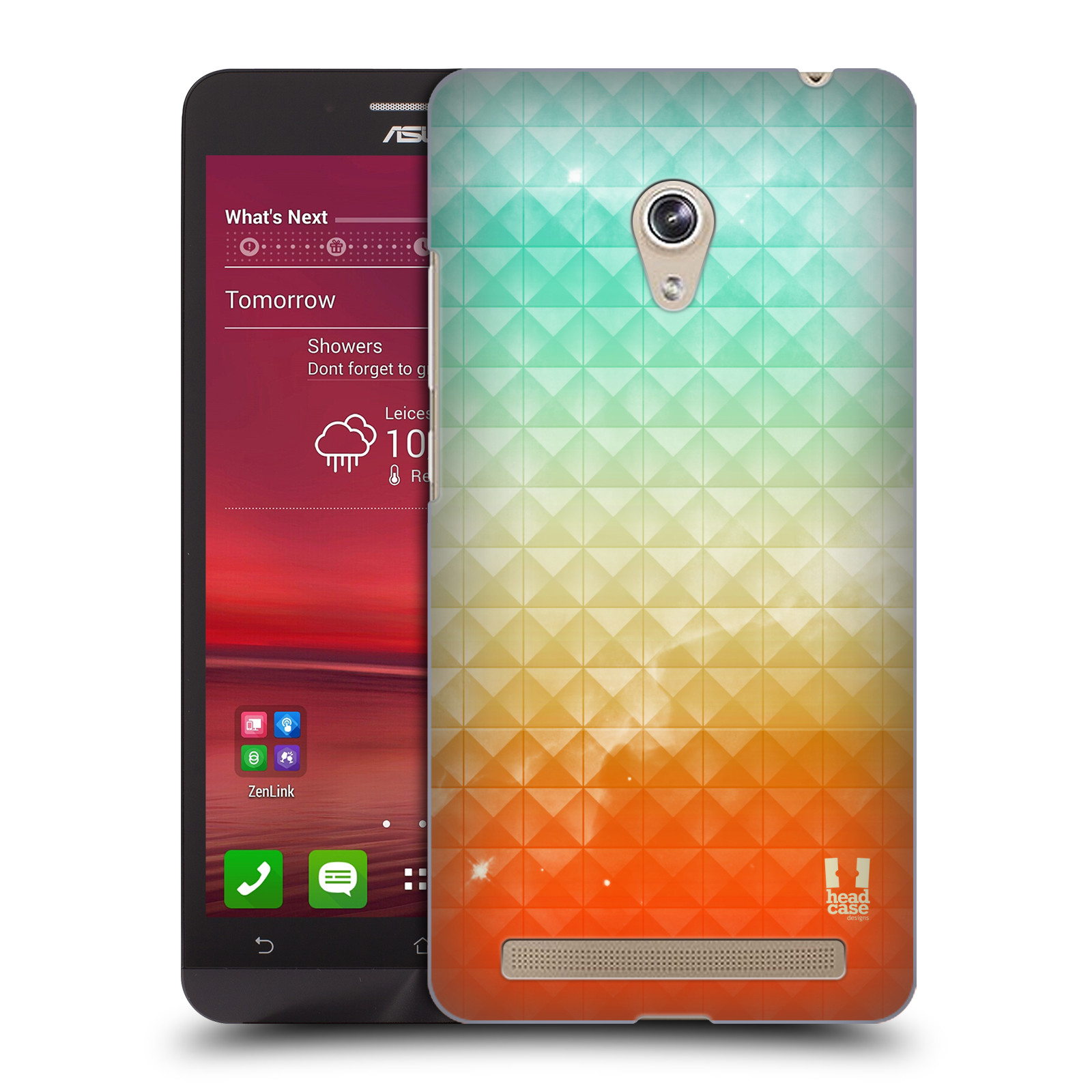 HEAD CASE plastový obal na mobil Asus Zenfone 6 vzor Hvězdná obloha hvězdy a slunce ORANŽOVA A MODRÁ