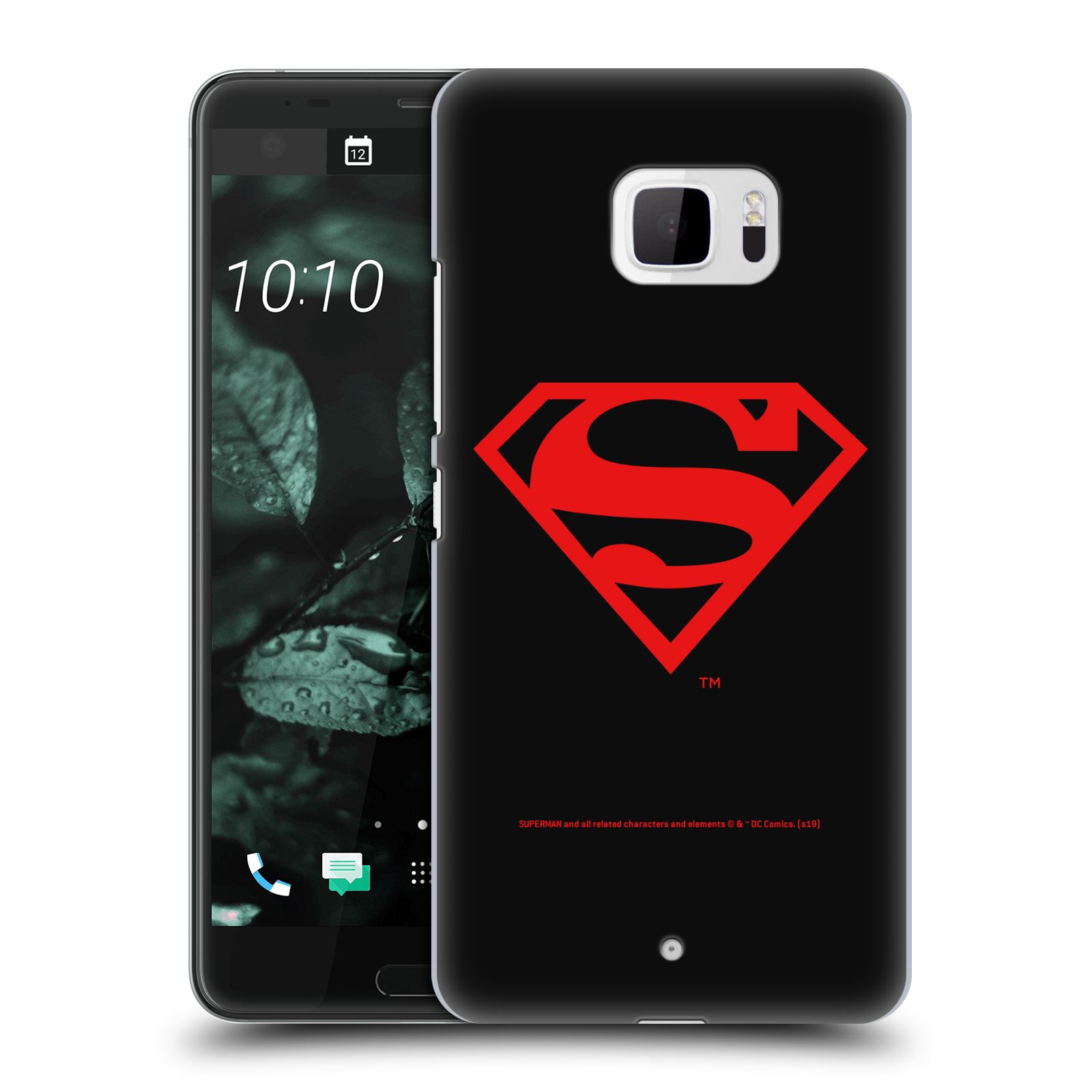 Pouzdro na mobil HTC U Ultra - HEAD CASE - DC komix Superman červený znak černé pozadí
