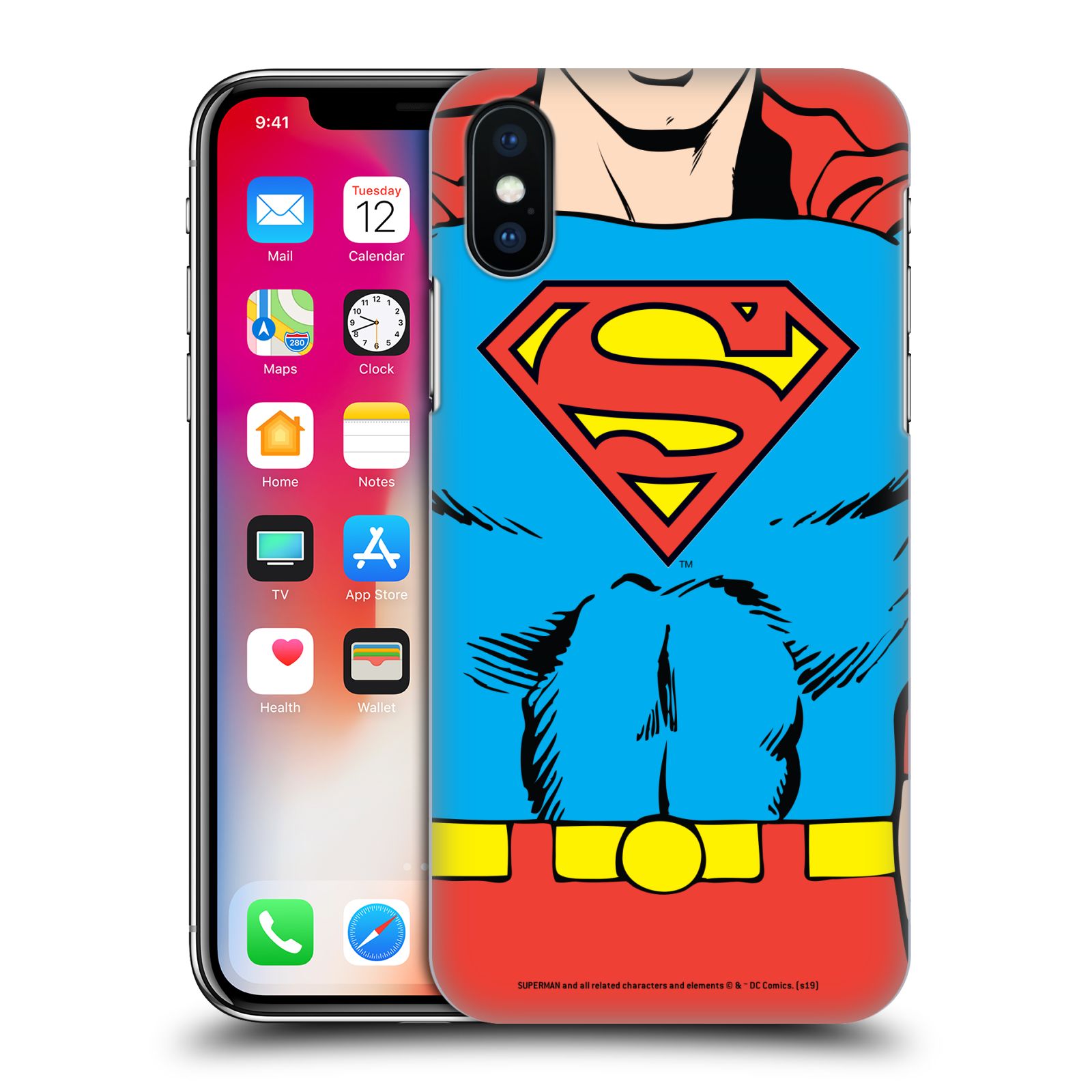 Pouzdro na mobil Apple Iphone X/XS - HEAD CASE - DC komix Superman v obleku