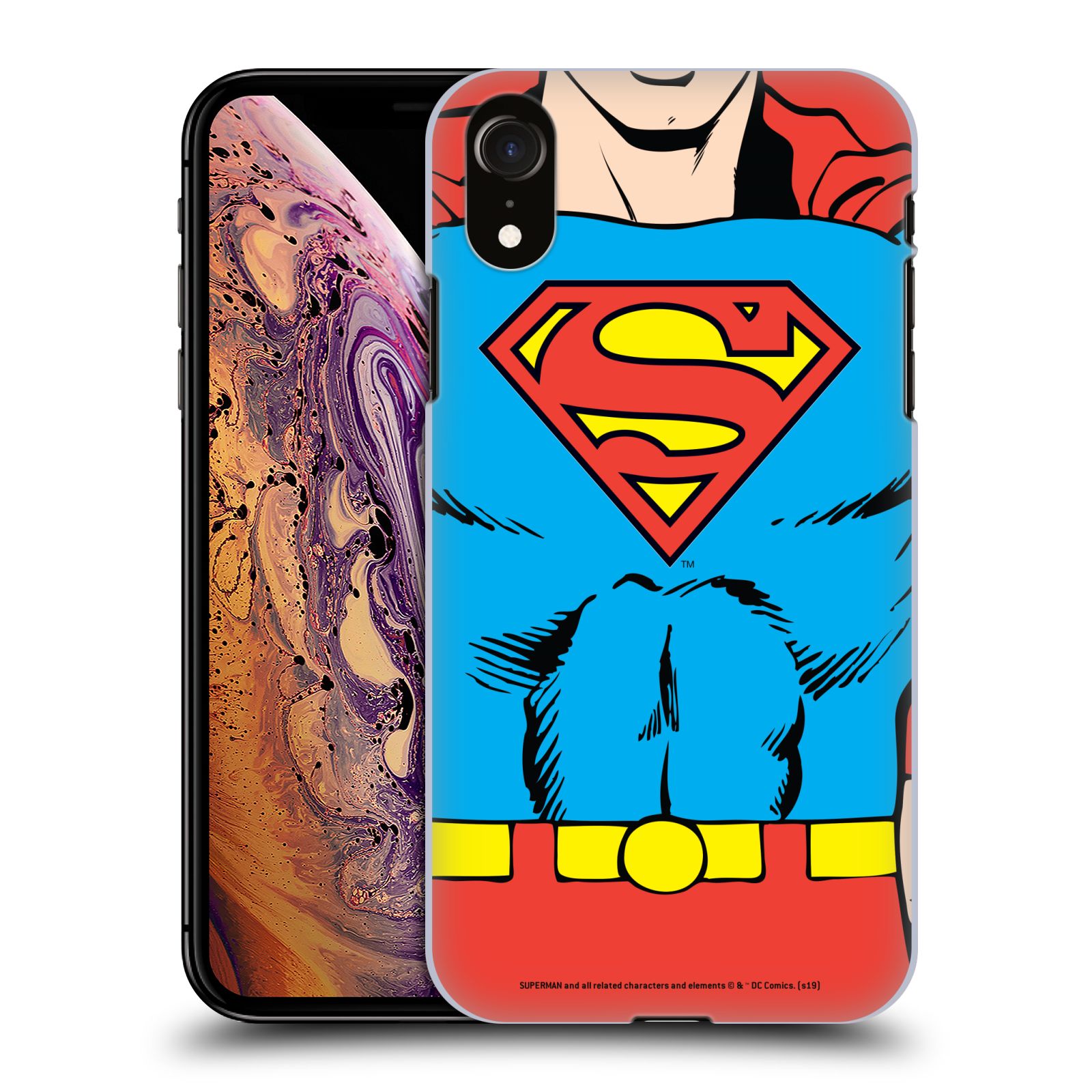 Pouzdro na mobil Apple Iphone XR - HEAD CASE - DC komix Superman v obleku