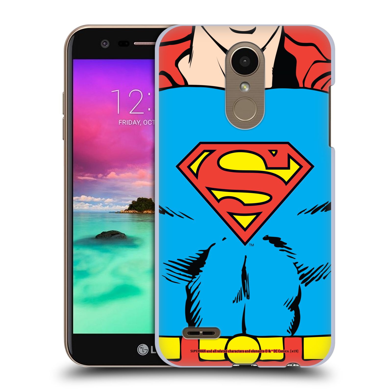 Pouzdro na mobil LG K10 2018 - HEAD CASE - DC komix Superman v obleku