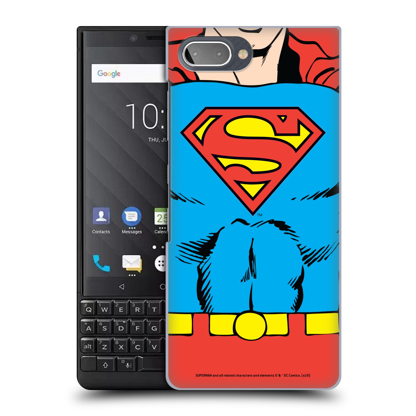 Pouzdro na mobil Blackberry KEY 2 - HEAD CASE - DC komix Superman v obleku