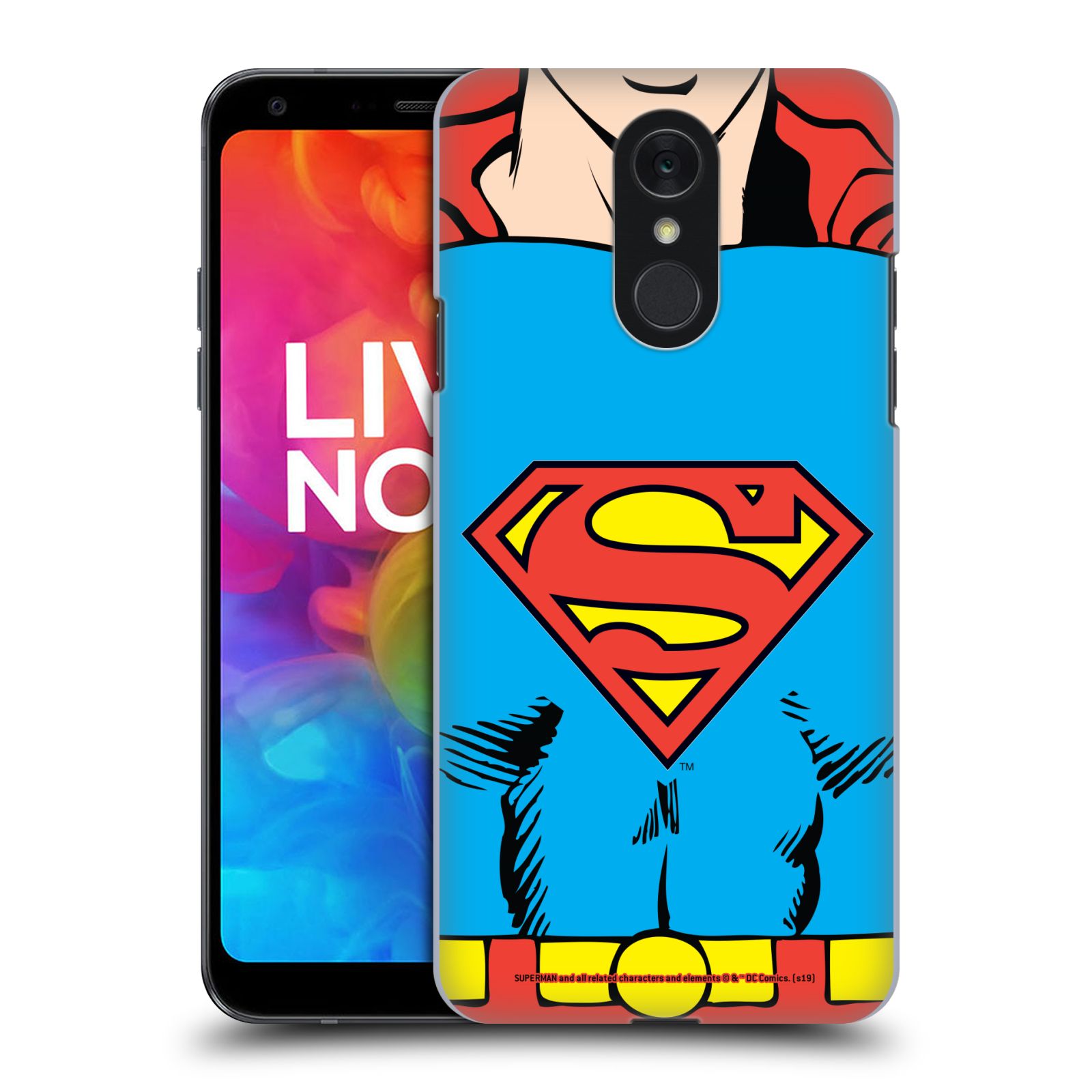 Pouzdro na mobil LG Q7 - HEAD CASE - DC komix Superman v obleku