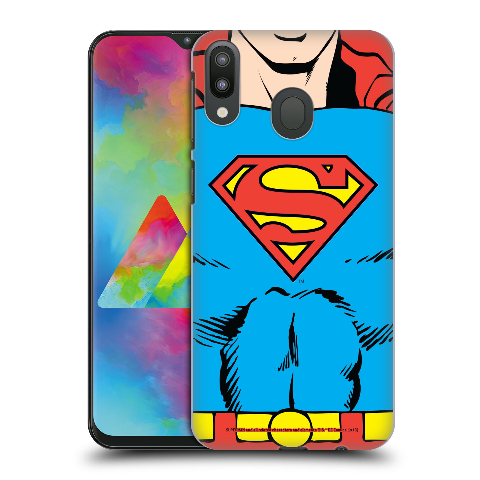 Pouzdro na mobil Samsung Galaxy M20 - HEAD CASE - DC komix Superman v obleku