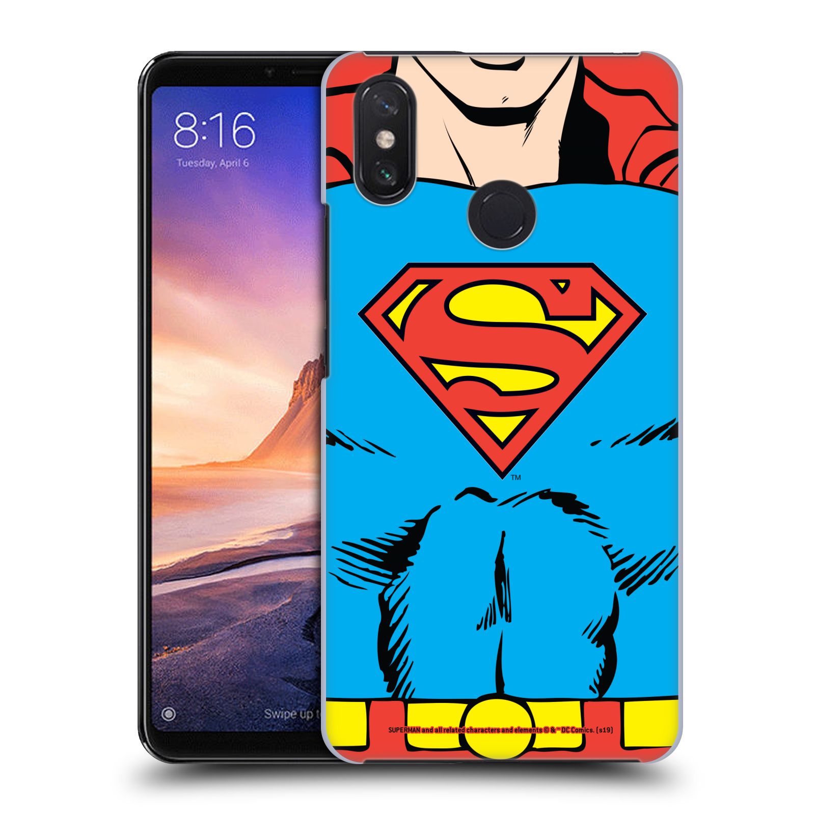 Pouzdro na mobil Xiaomi Mi Max 3 - HEAD CASE - DC komix Superman v obleku
