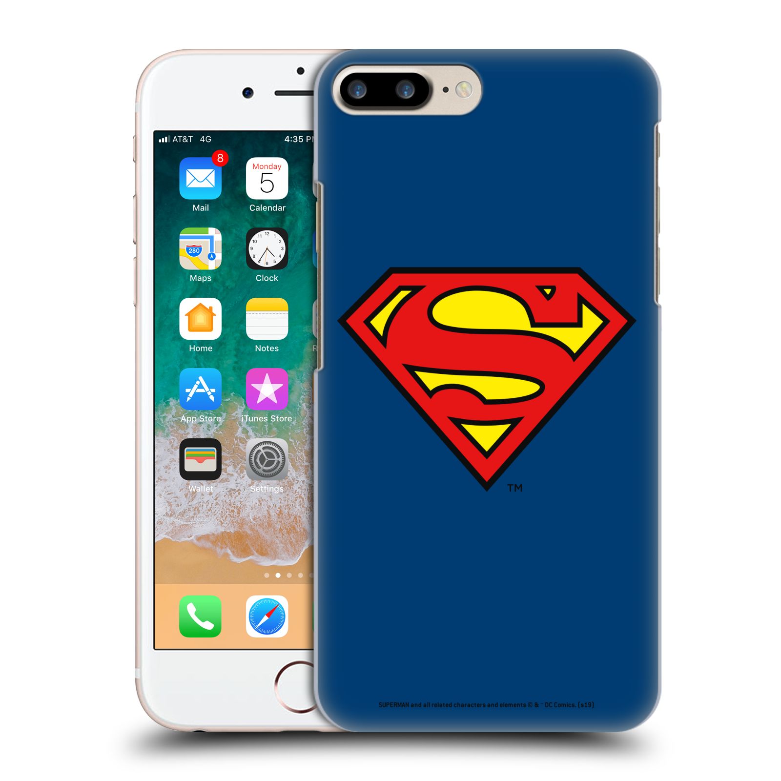 Pouzdro na mobil Apple Iphone 7/8 PLUS - HEAD CASE - DC komix Superman