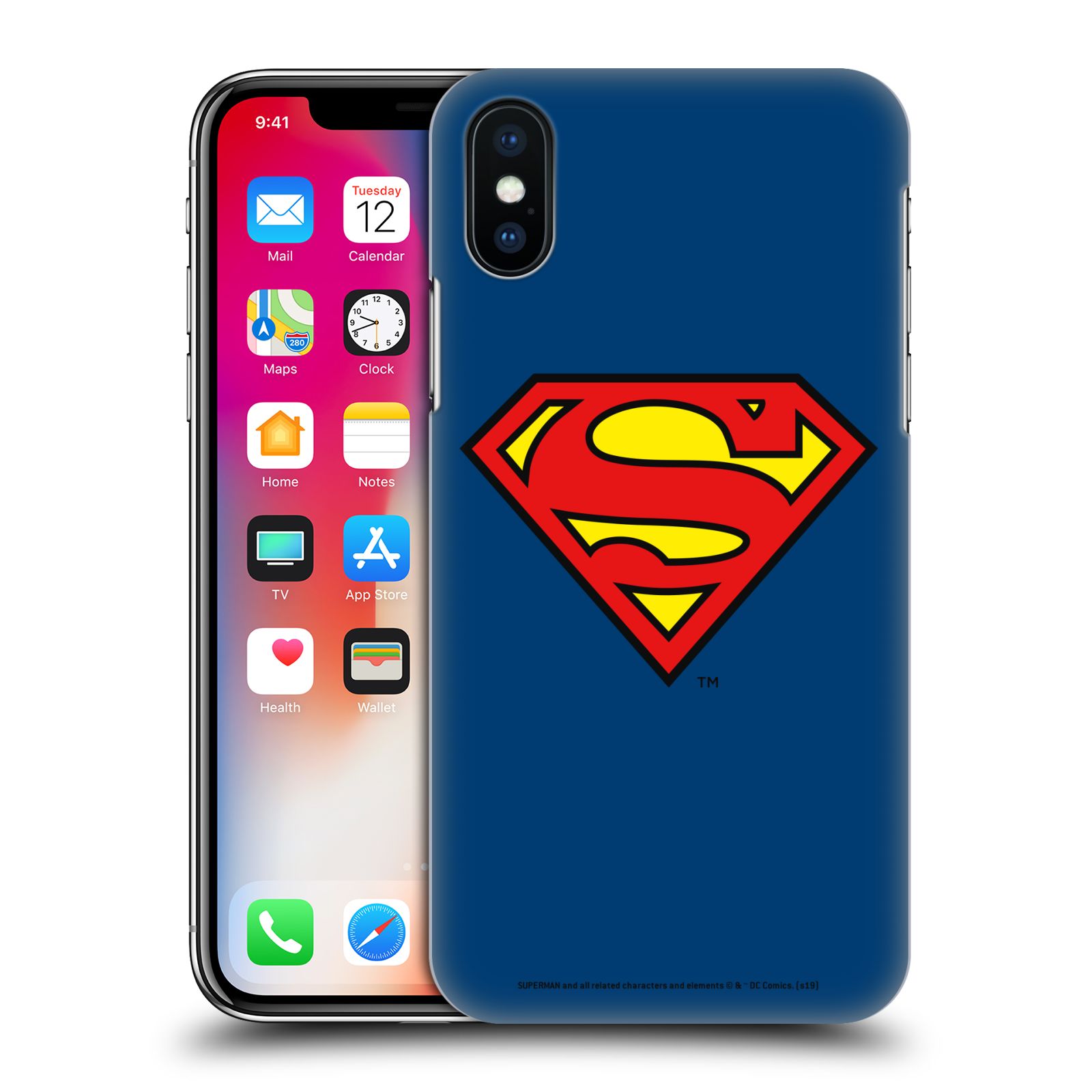 Pouzdro na mobil Apple Iphone X/XS - HEAD CASE - DC komix Superman