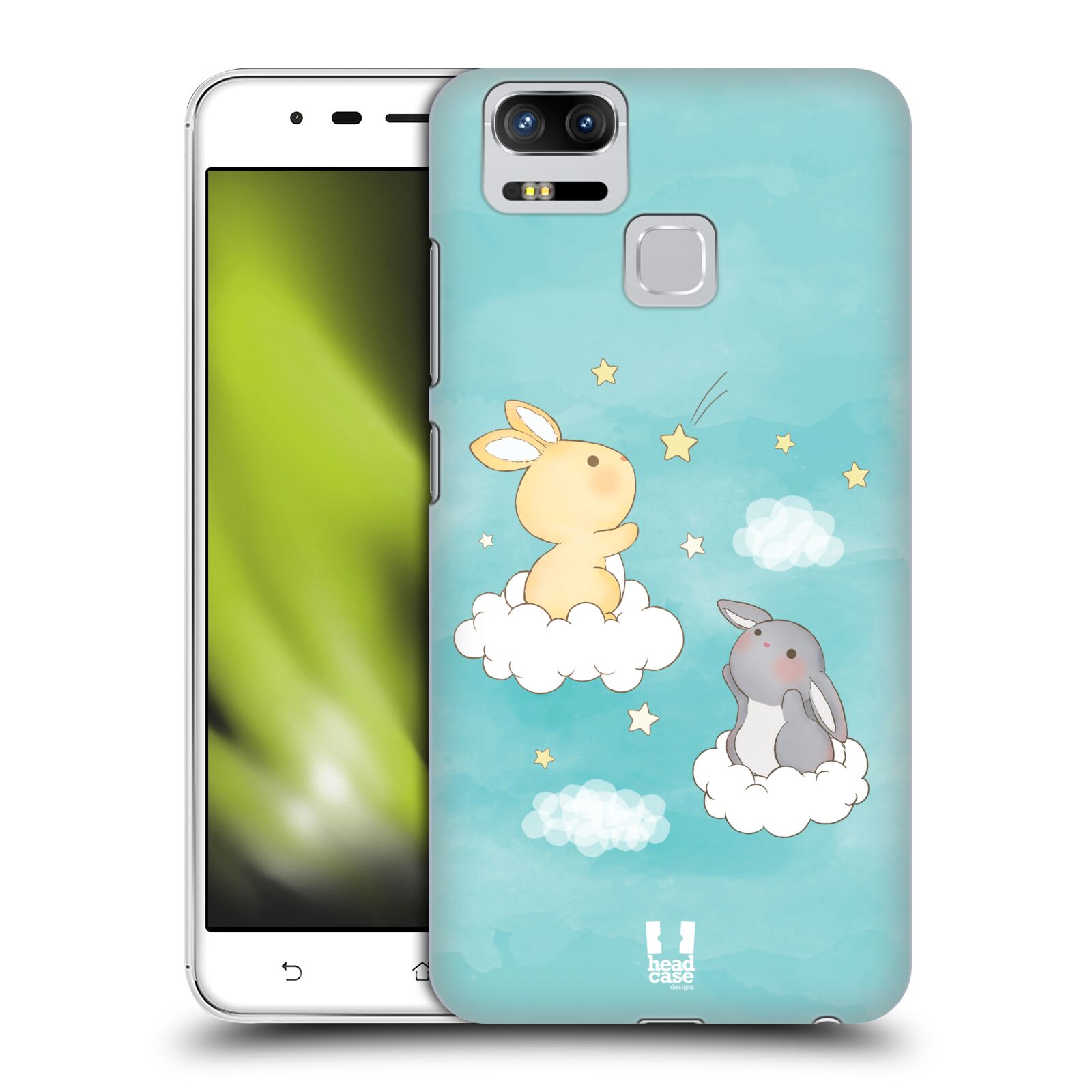 HEAD CASE plastový obal na mobil Asus Zenfone 3 Zoom ZE553KL vzor králíček a hvězdy modrá