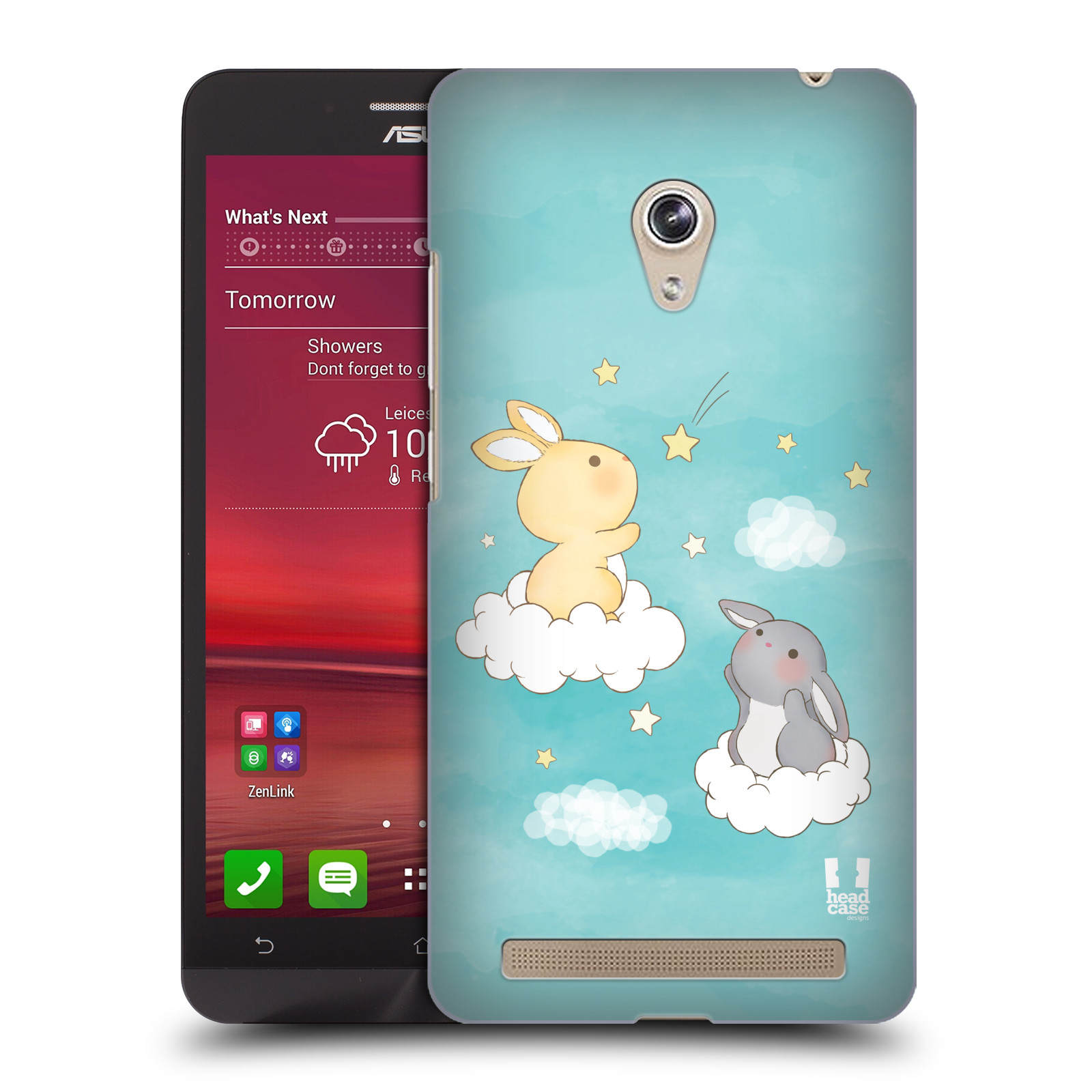 HEAD CASE plastový obal na mobil Asus Zenfone 6 vzor králíček a hvězdy modrá