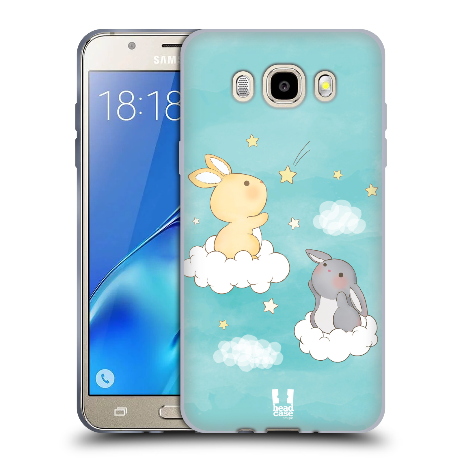 HEAD CASE silikonový obal, kryt na mobil Samsung Galaxy J5 2016, J510, J510F, (J510F DUAL SIM) vzor králíček a hvězdy modrá