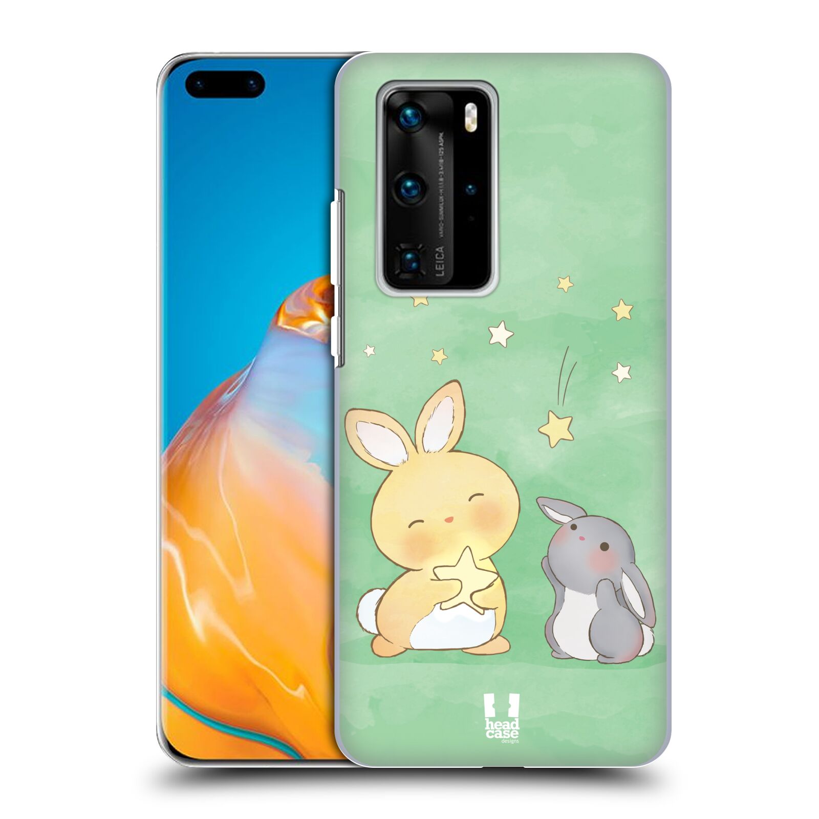 Zadní obal pro mobil Huawei P40 PRO / P40 PRO PLUS - HEAD CASE - Dva Zajíčci a hvězdy