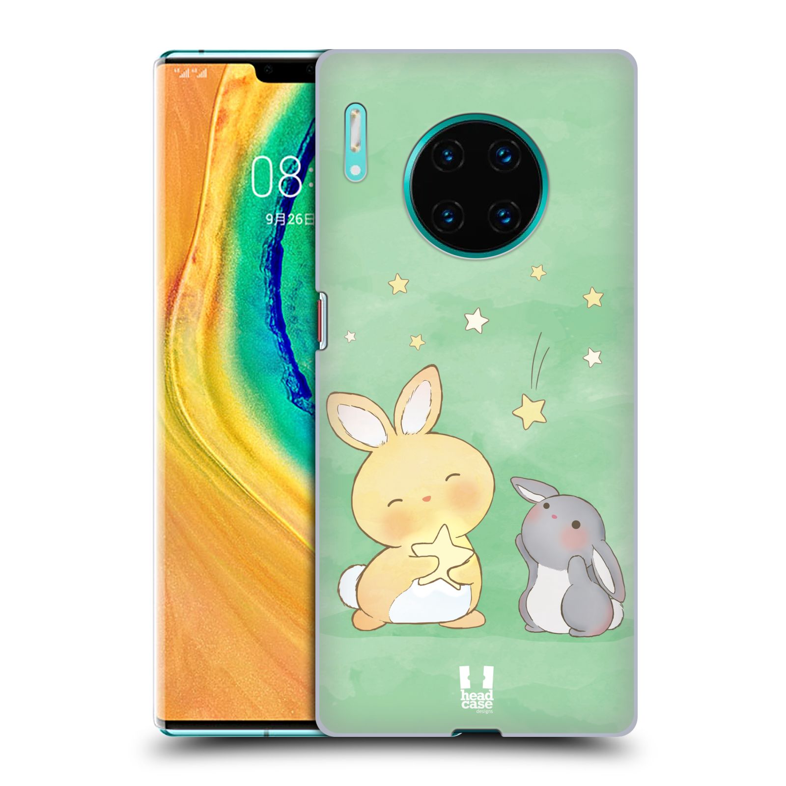 Zadní obal pro mobil Huawei Mate 30 PRO - HEAD CASE - Dva Zajíčci a hvězdy